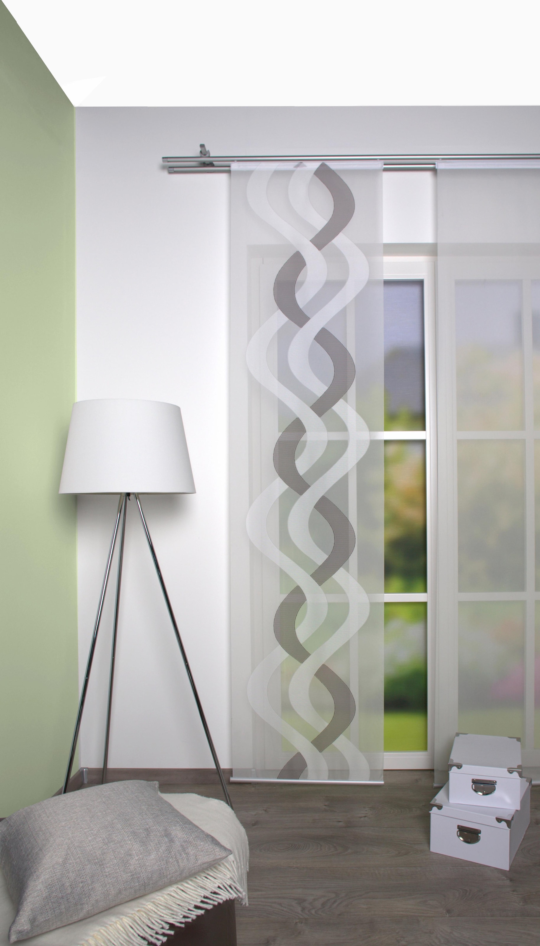 HOME WOHNIDEEN Schiebegardine "RONALD" Klettband 1 Stk. tlg. HxB: 245x60, i günstig online kaufen