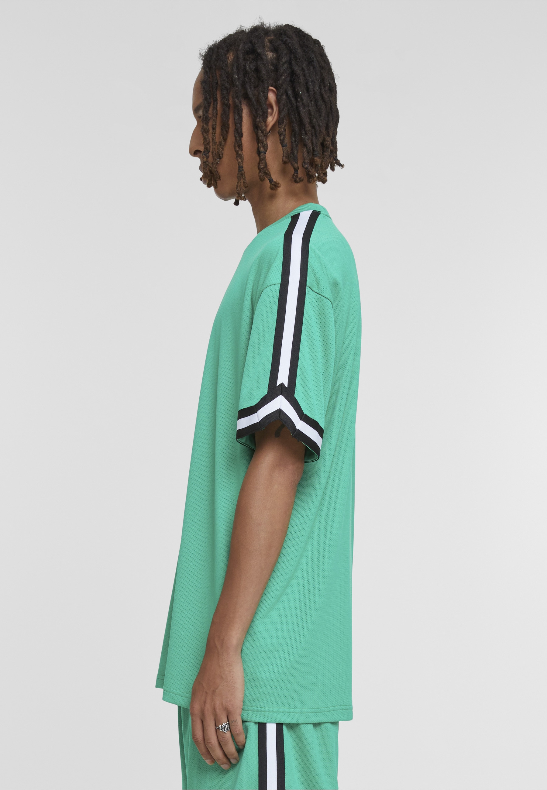 URBAN CLASSICS T-Shirt »Urban Classics Herren Oversized Stripes Mesh Tee« 1 Stk.