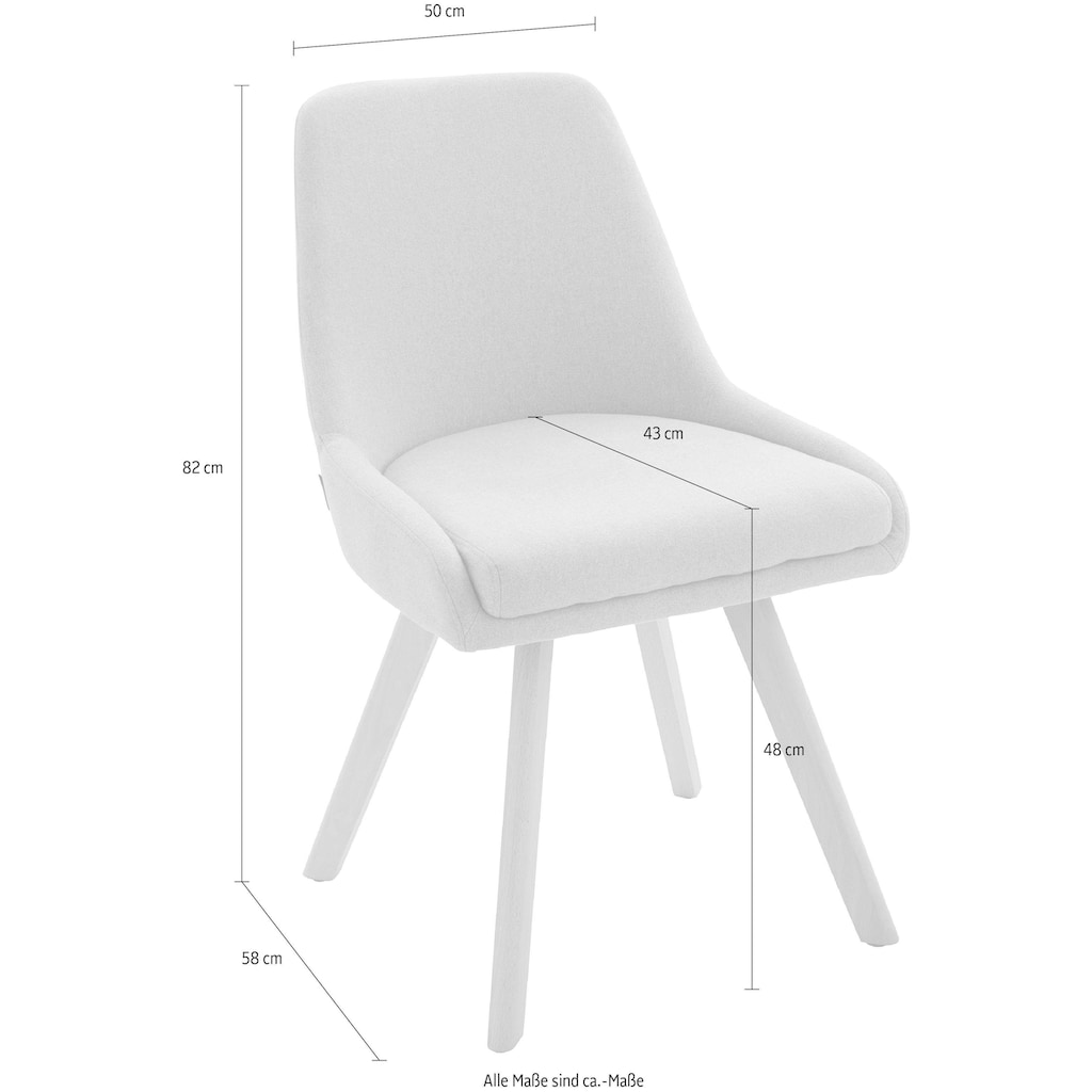 INOSIGN Esszimmerstuhl »Dilla«, (Set), 2 St., Webstoff