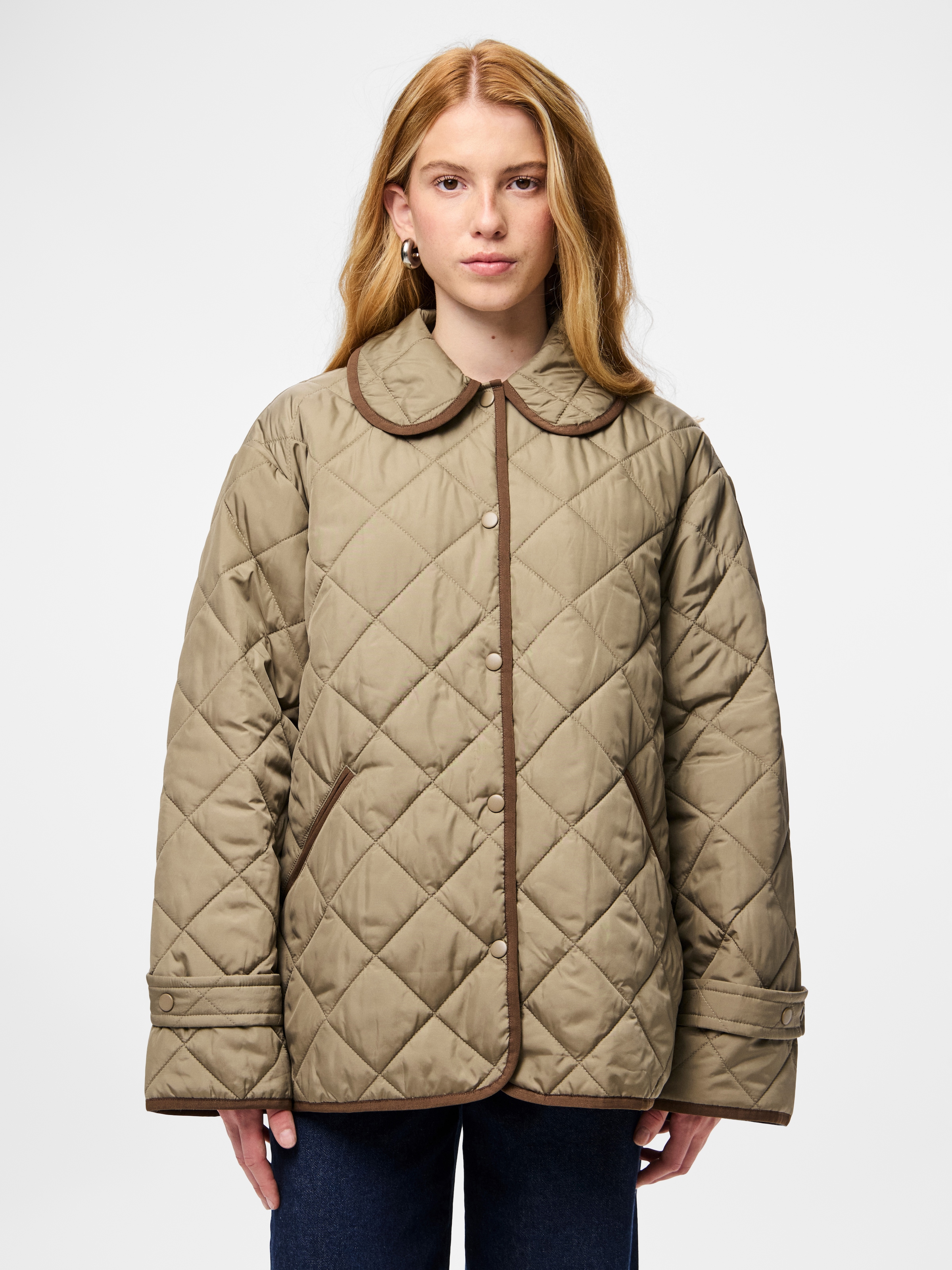 pieces Steppjacke "PCEMILY SHORT QUILTED JACKET NOOS BC" Kunstfaser