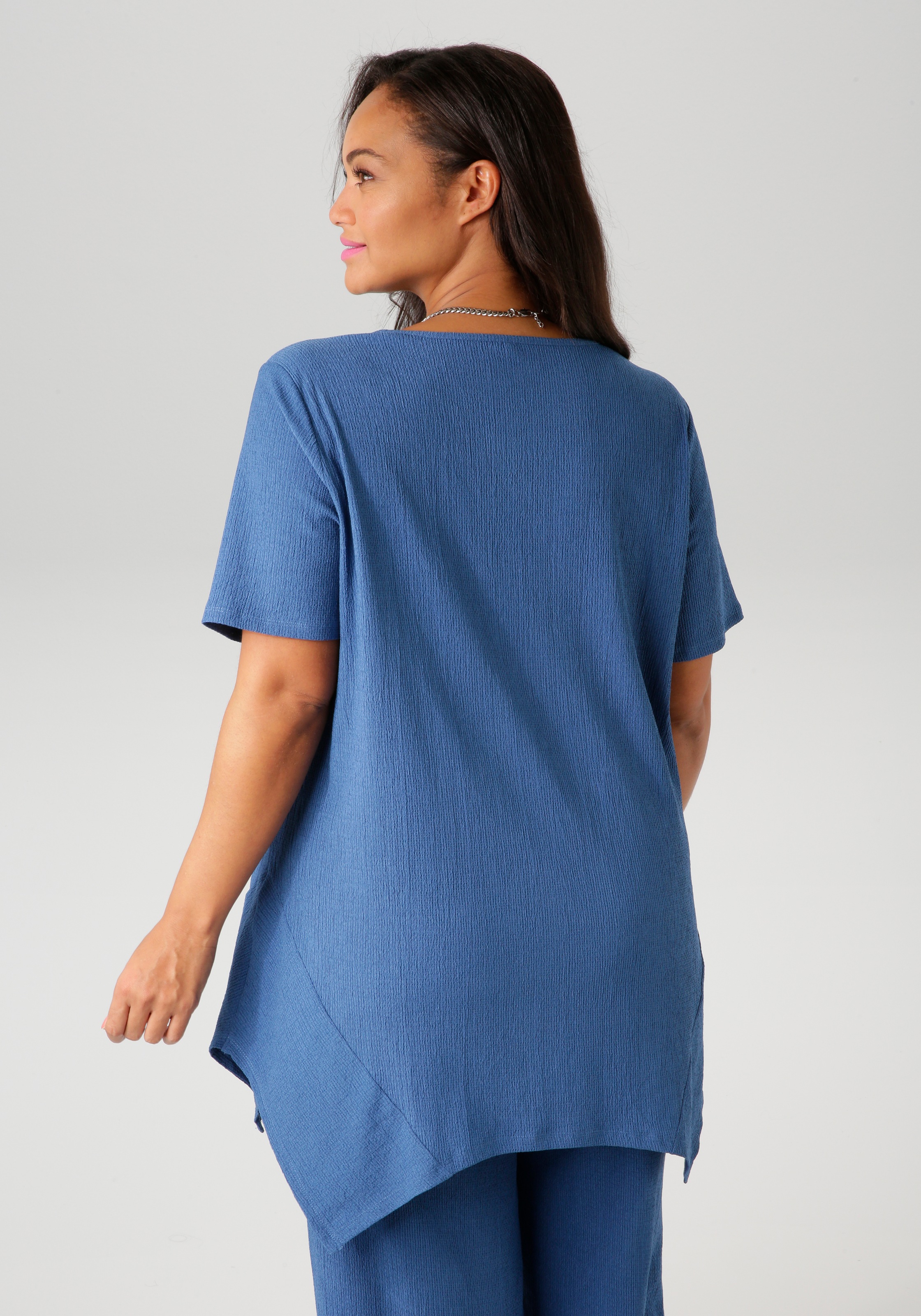 Aniston PLUS Blusenshirt, mit dezenter Streifenlook Struktur günstig online kaufen