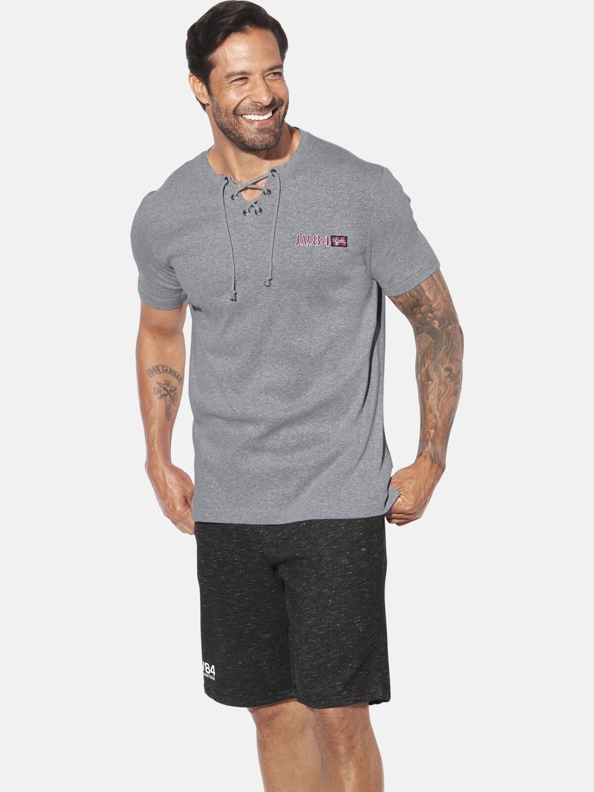 Jan Vanderstorm T-Shirt "Doppelpack T-Shirt MAYKO" günstig online kaufen