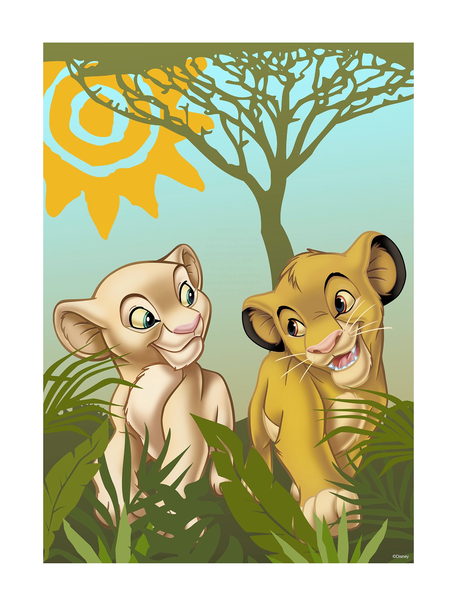 Poster »Lion King Urembo Meadows«, (1 St.), Kinderzimmer, Schlafzimmer, Wohnzimmer