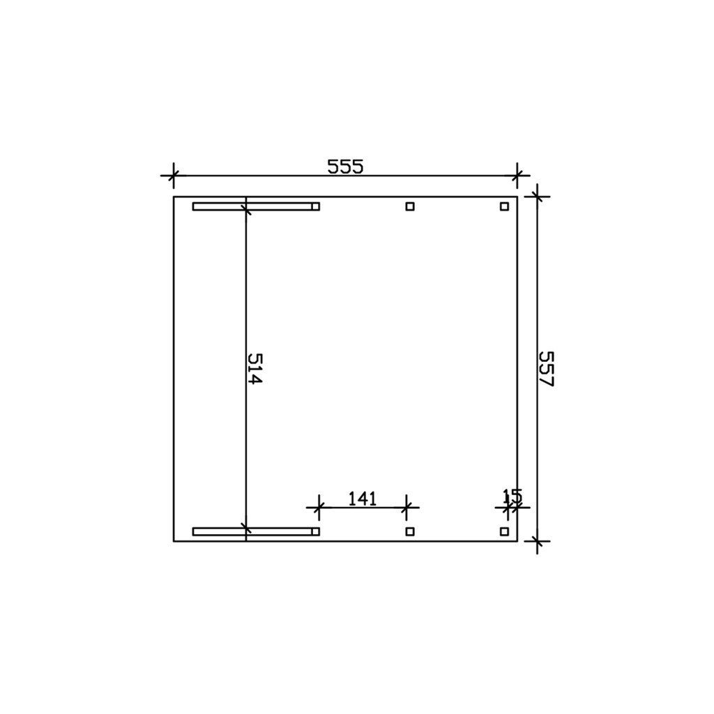 Skanholz Doppelcarport »Friesland Set 8«, Fichtenholz, 514 cm, dunkelgrau