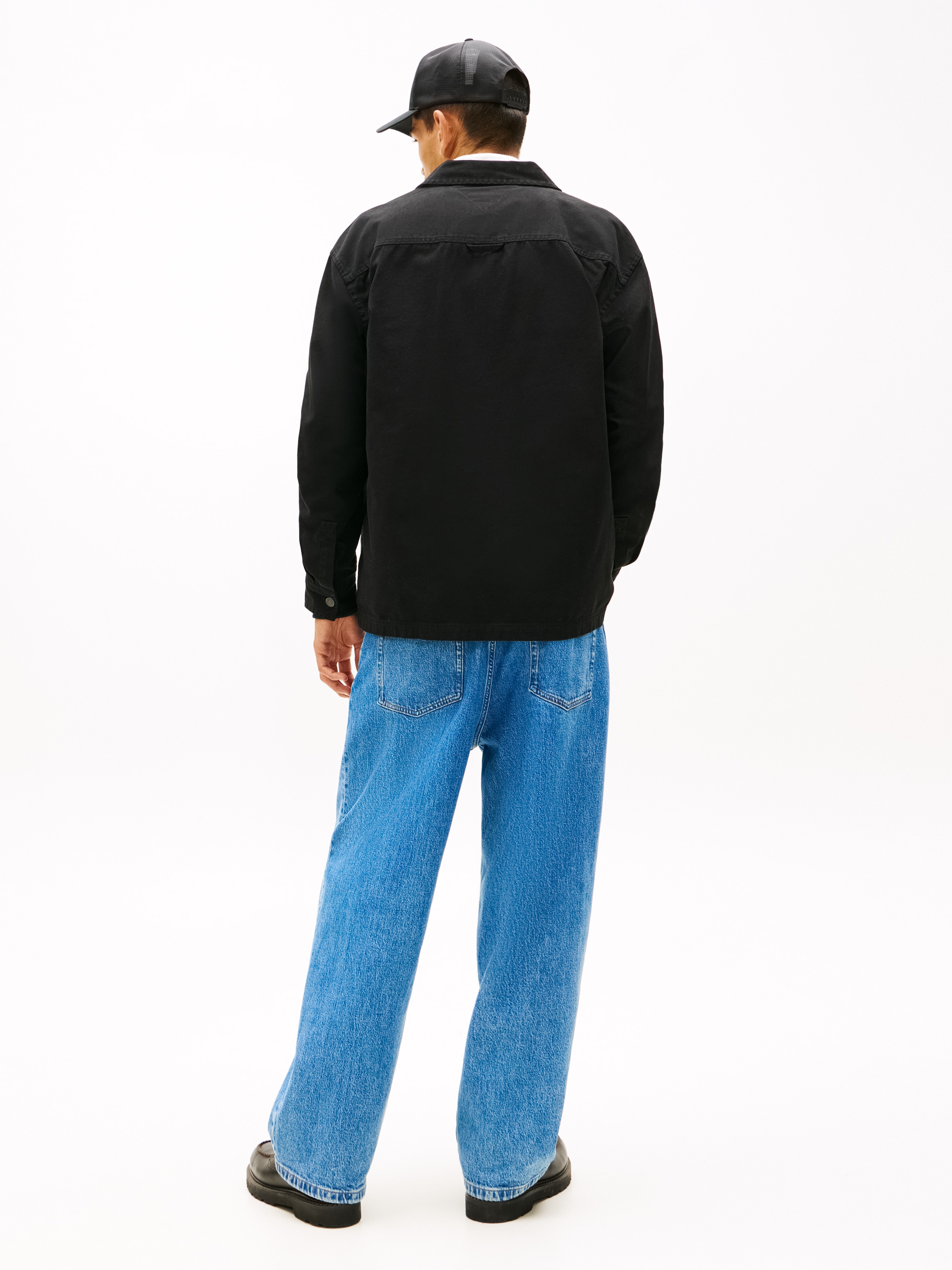 Tommy Jeans Hemdjacke »TJM ESSENTIAL OVERSHIRT« leicht überschnittene Schultern, halbgespreizter Kragen