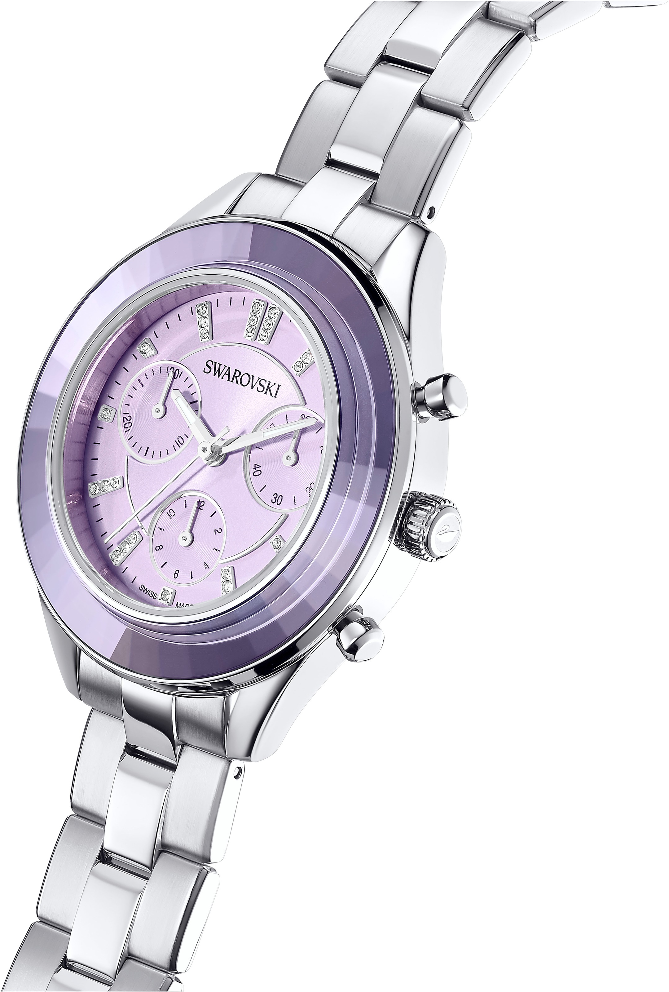 Swarovski Chronograph »OCTEA LUX SPORT 37 mm«, Quarz,Armbanduhr,Damenuhr,Swiss Made,Swarovski-Kristalle,Stoppfunktion