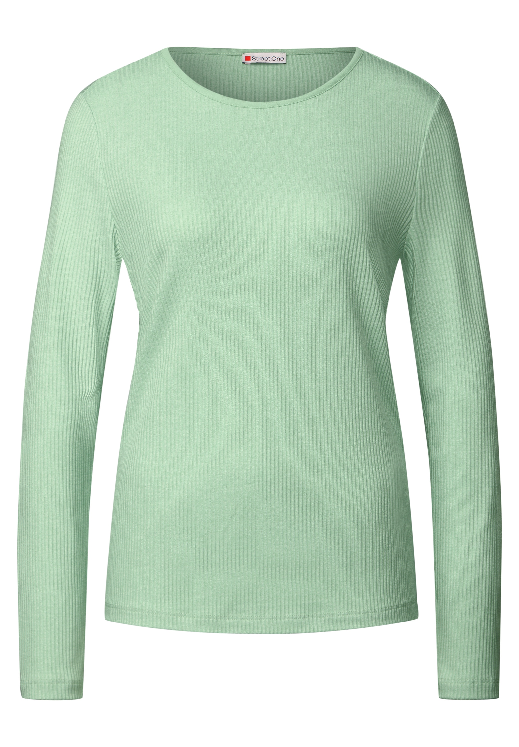 STREET ONE Langarmshirt, aus softem Materialmix