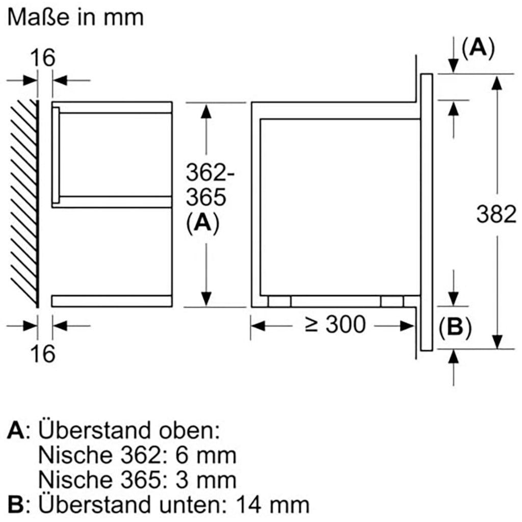 BOSCH Einbau-Mikrowelle »BFR7221B1«, Mikrowelle, 1220 W