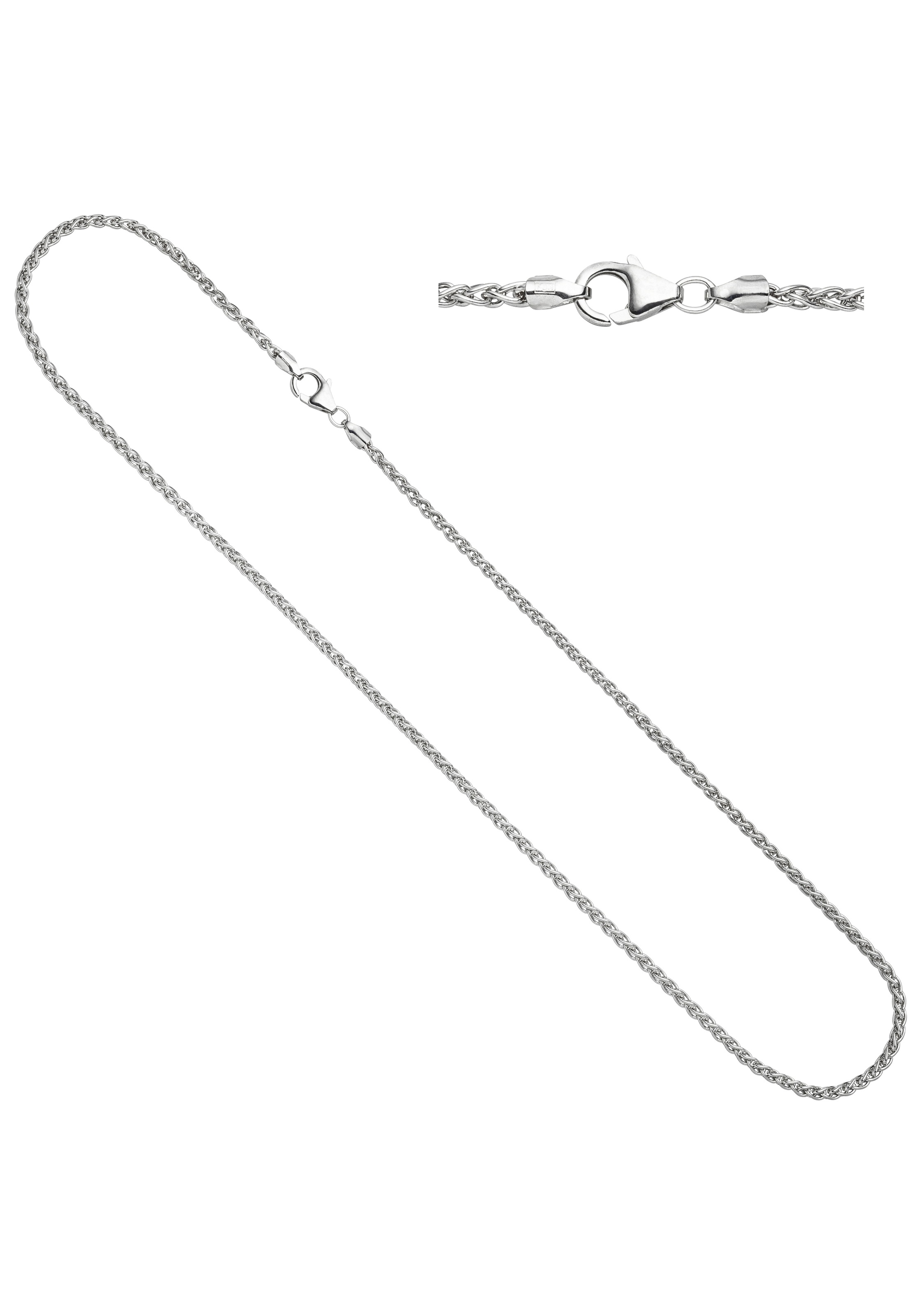 JOBO Silberkette, Zopfkette 925 Silber 45 cm 2,2 mm
