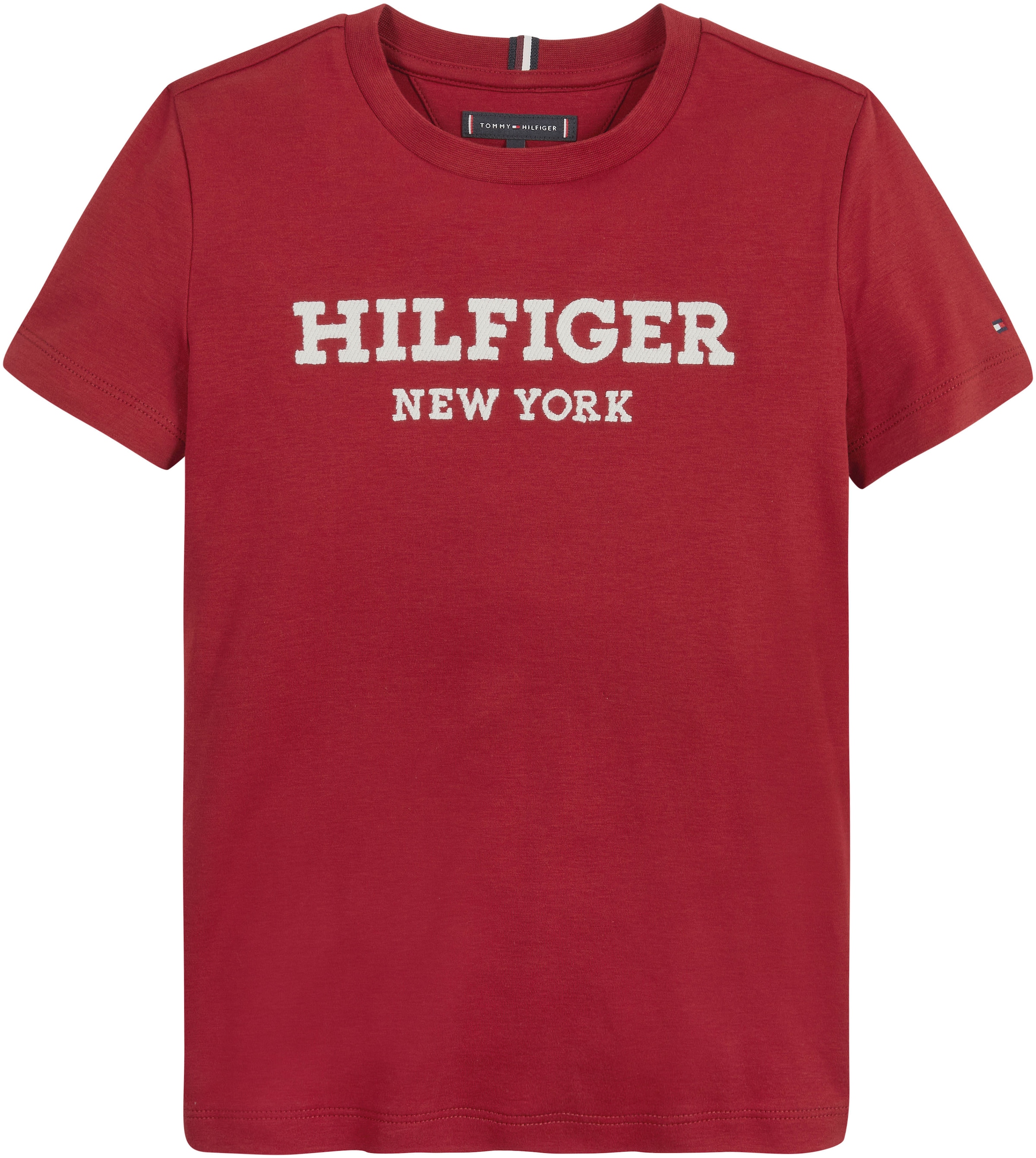 Tommy Hilfiger T-Shirt »HILFIGER LOGO TEE S/S«, mit Hilfiger Statement Print  online bestellen | BAUR