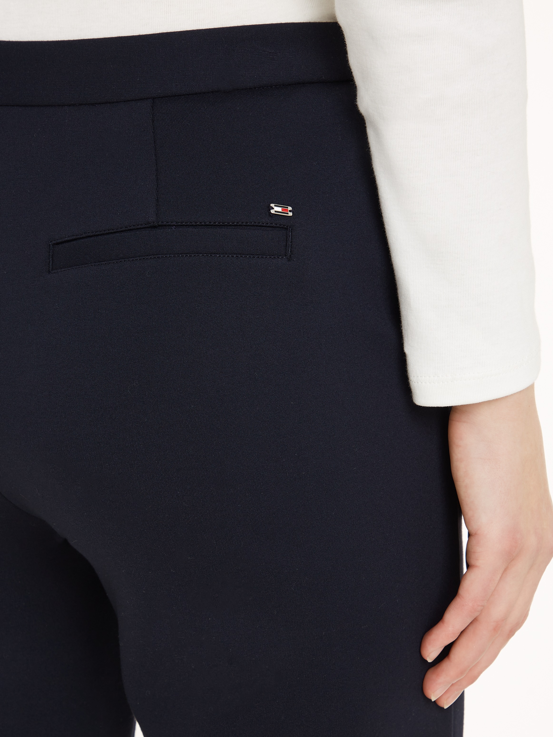 Tommy Hilfiger Webhose »PUNTO SLIM STRAIGHT PANT«, mit Tommy Hilfiger Flagge