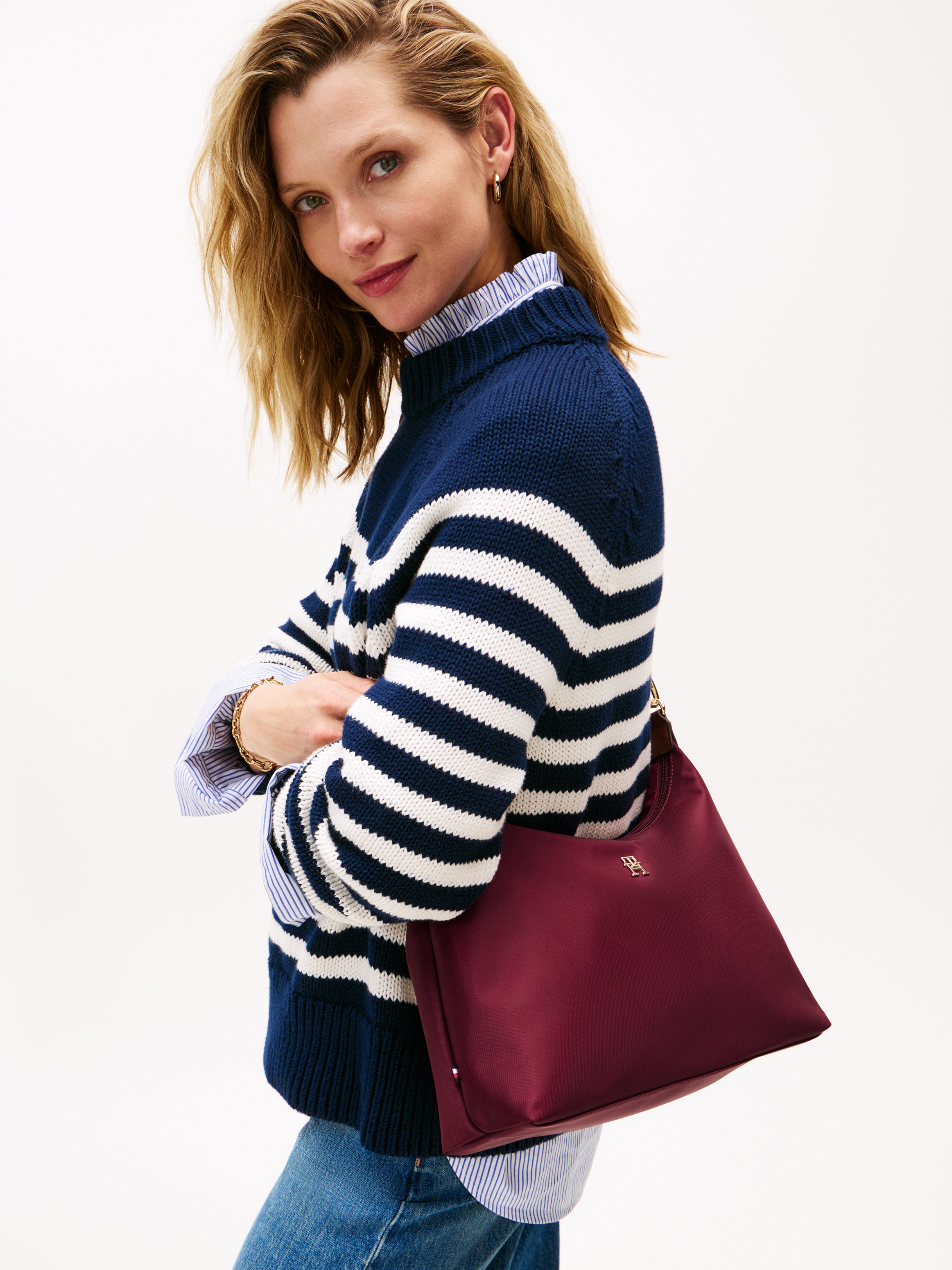 Tommy Hilfiger Schultertasche "POPETTE SHOULDER BAG", Damen Umhängetasche, günstig online kaufen