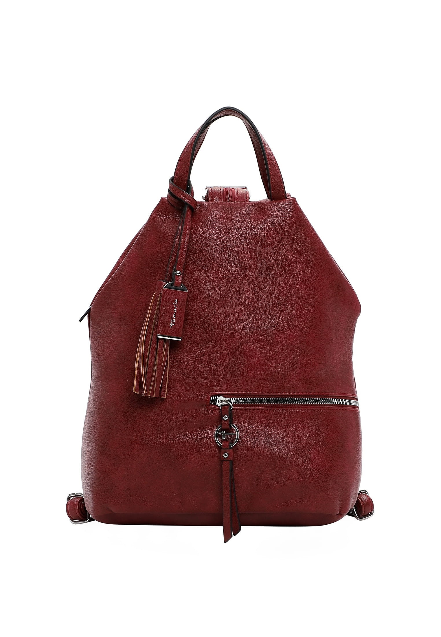 TAMARIS Rucksack "Rucksack TAS Nele", rot, Obermaterial: 60% Polyurethan PU. 40% Polyester PES., Rucksäcke