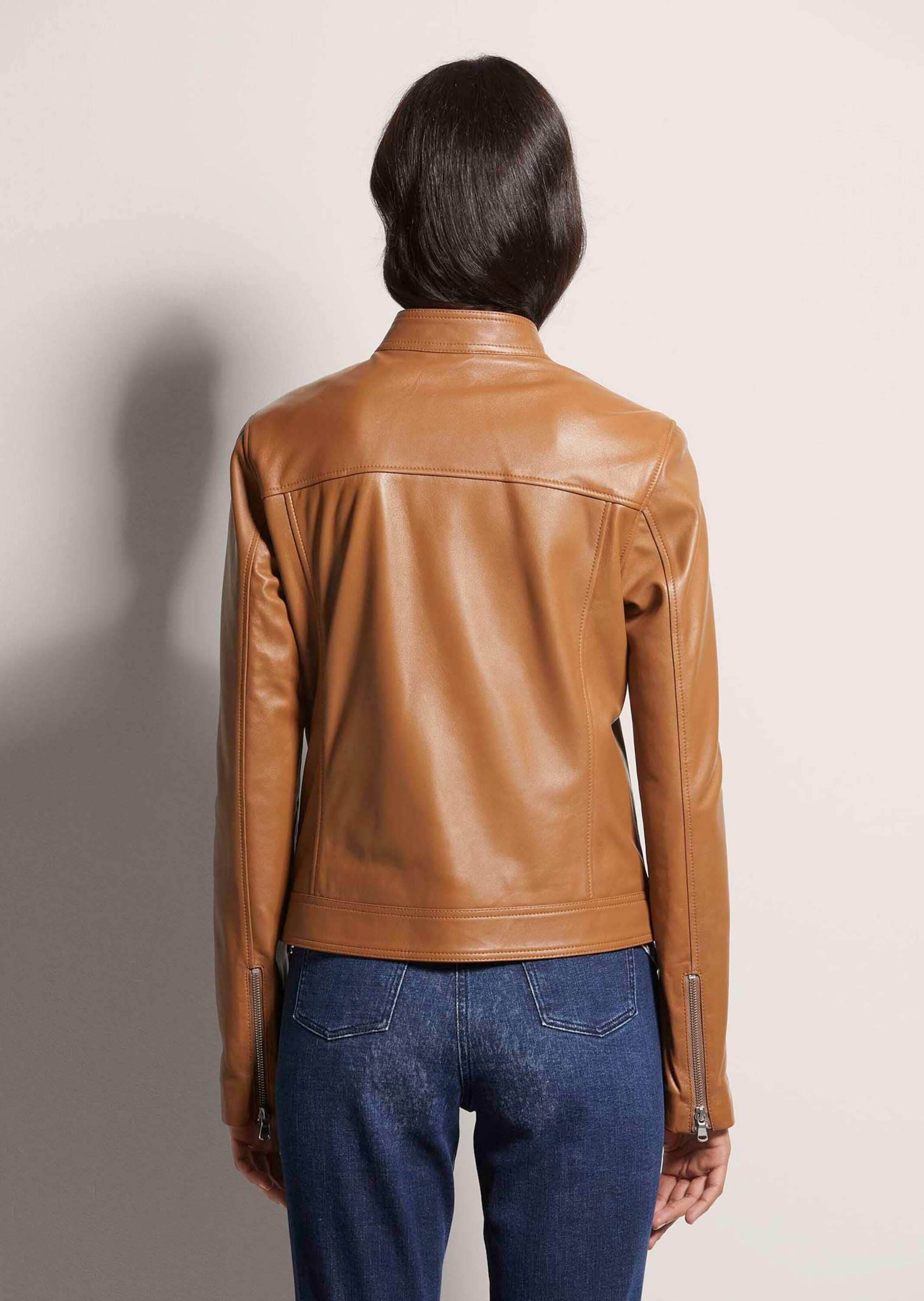 MADELEINE Lederjacke »Lederjacke Biker-Jacke aus Lammnappa«
