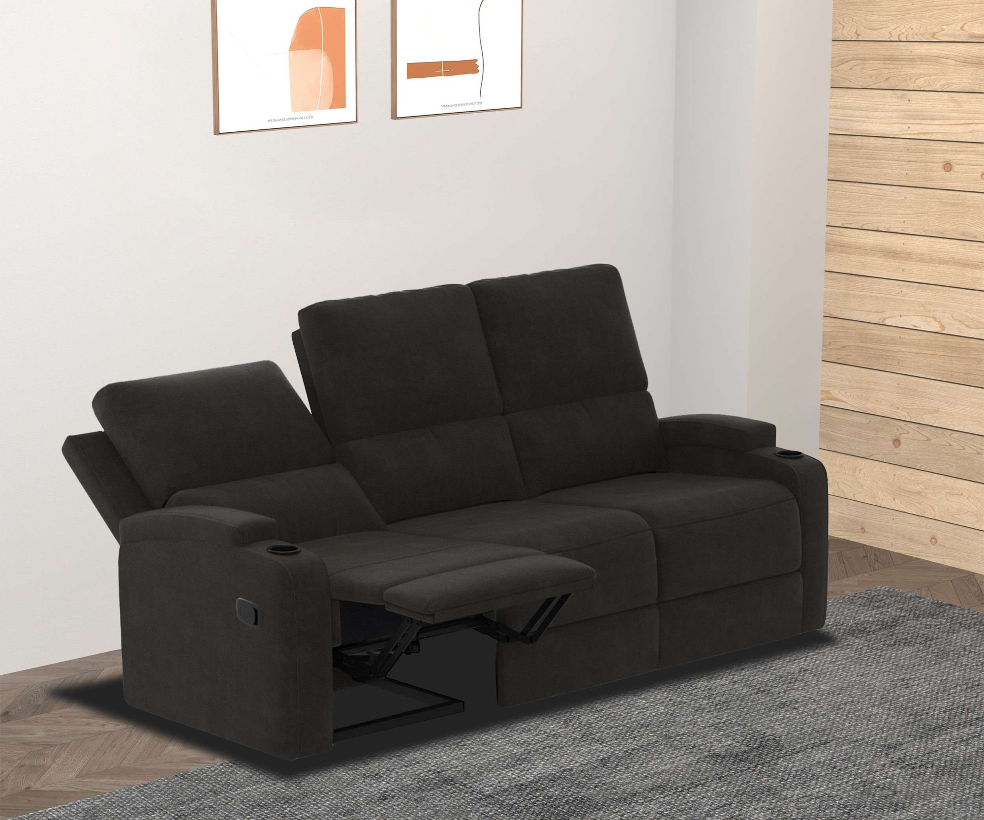Home affaire 3-Sitzer "Napori", Kinosofa mit 2 x Relaxfunktion und Getränke günstig online kaufen