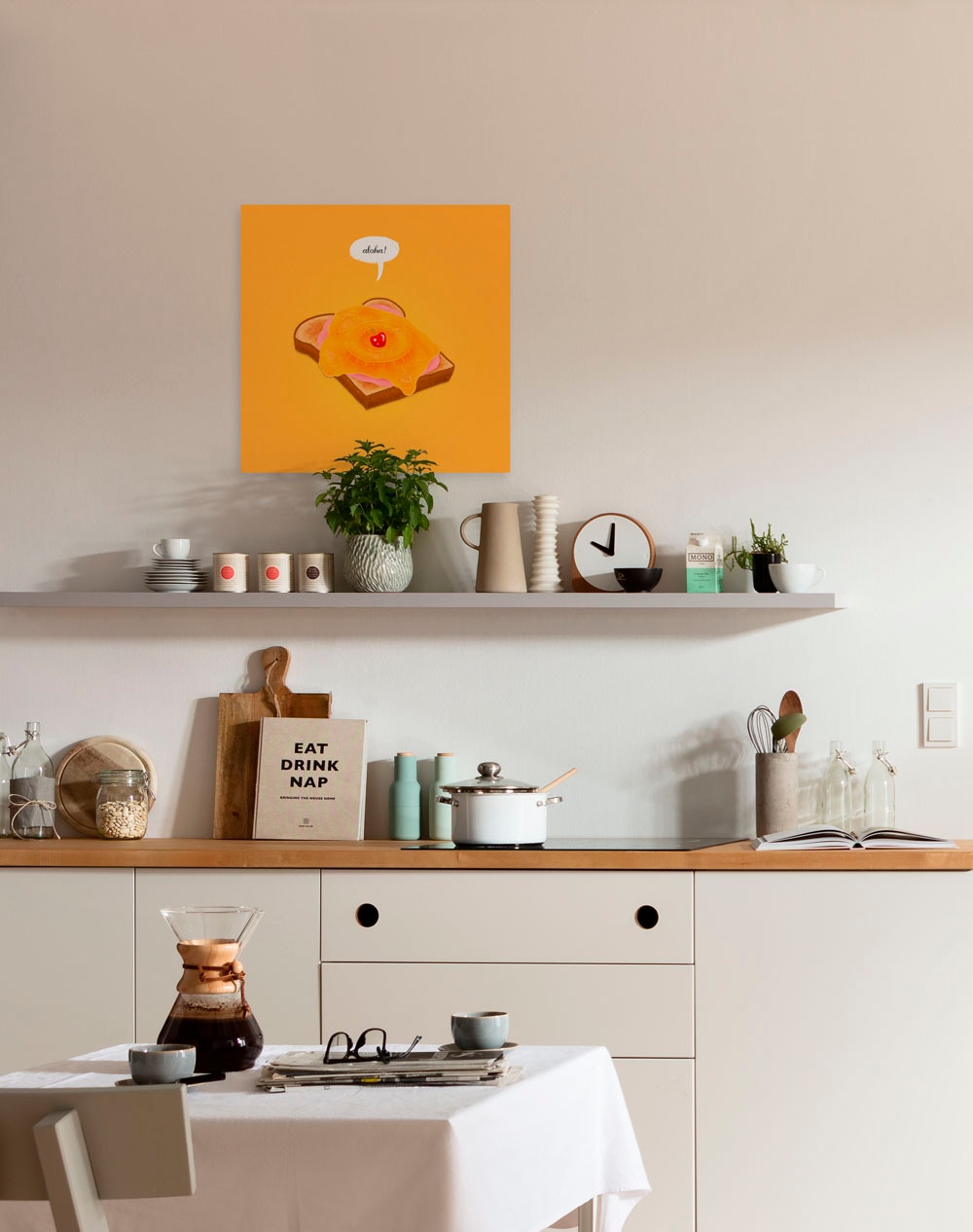 Komar Leinwandbild "Toast Hawaii - Größe 40 x 40 cm" Natur 1 Stk. tlg. Keil günstig online kaufen