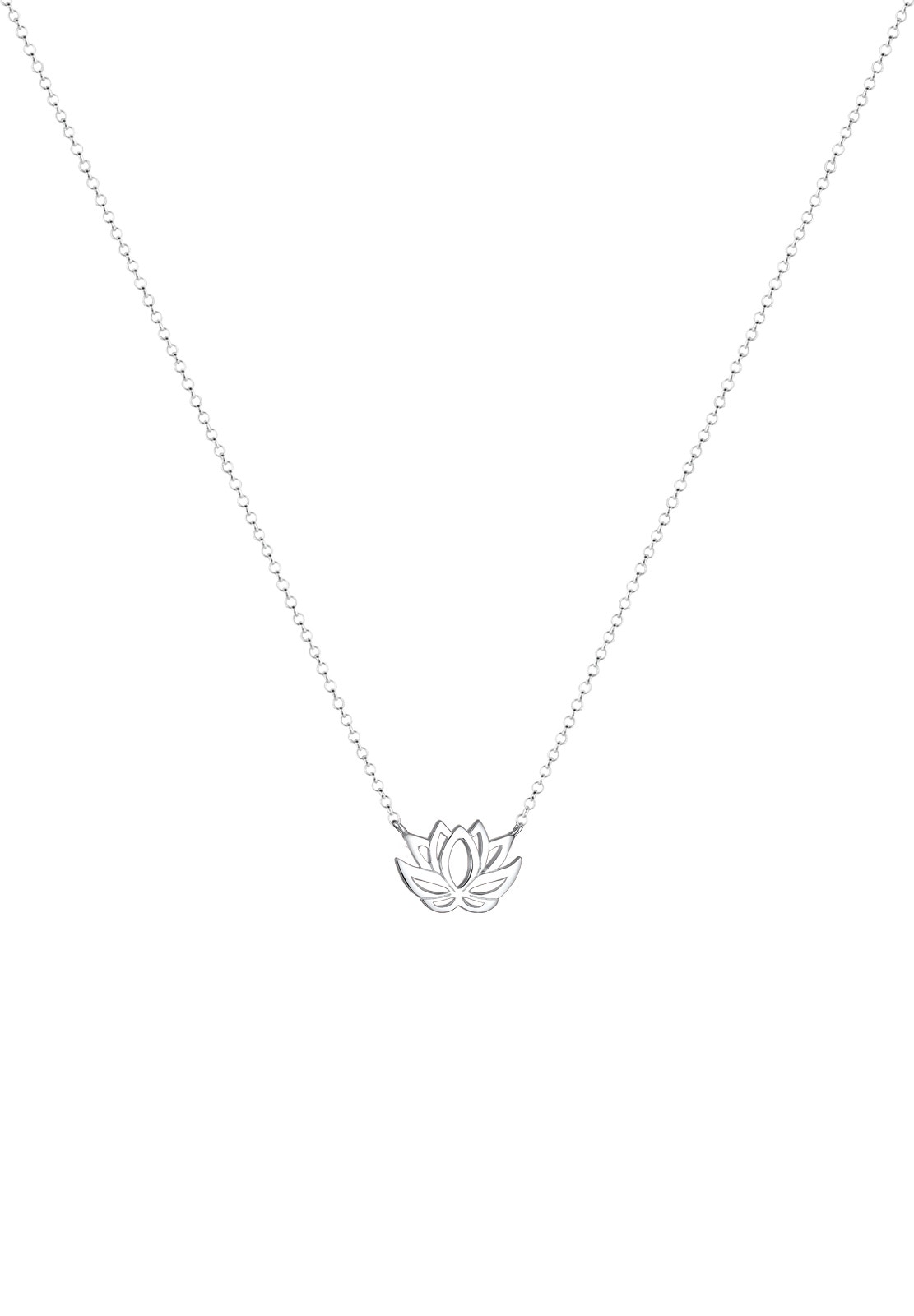 Elli Kette mit Anhänger »mit Lotusblume Blüte Glücksbringer 925 Silber«