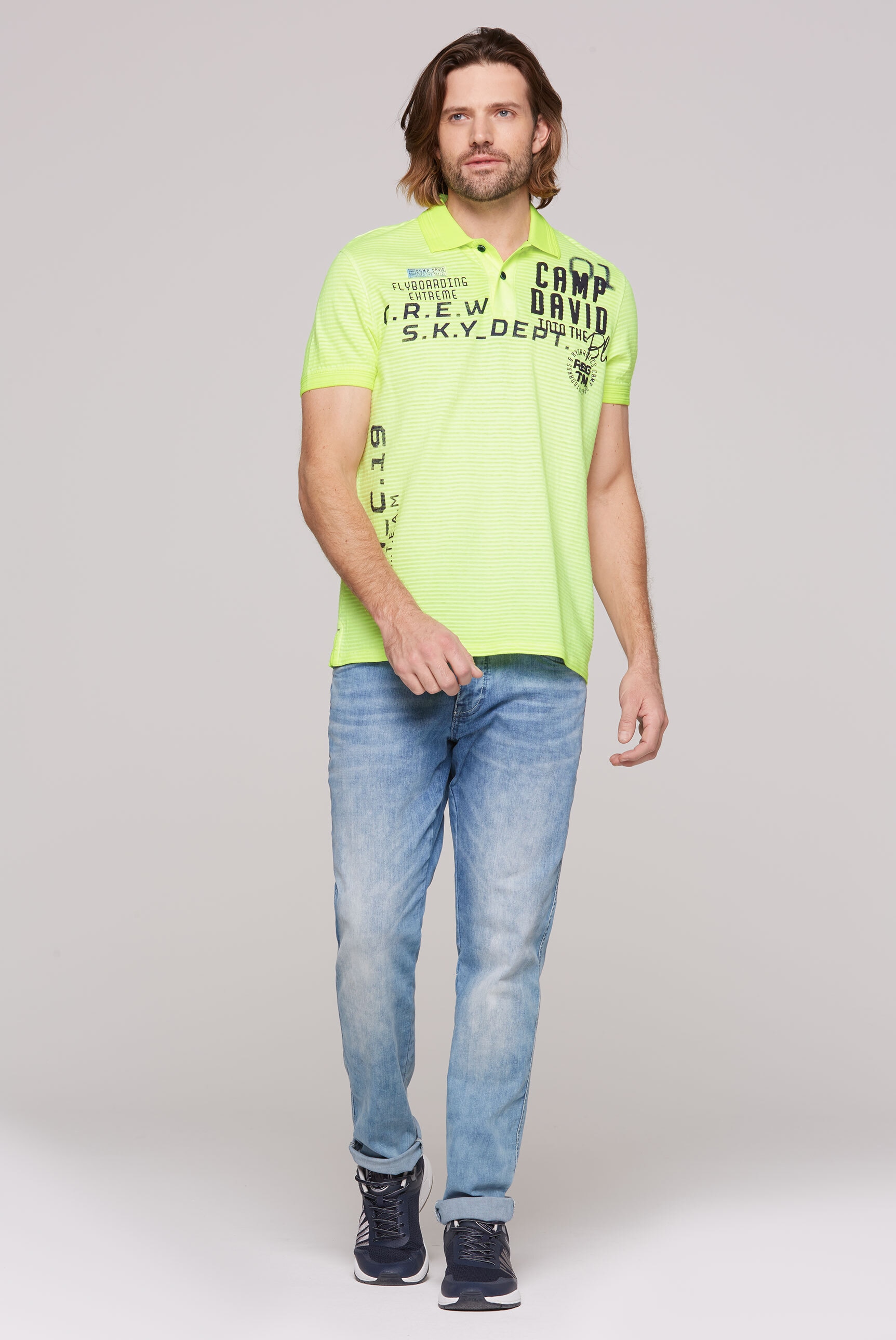 CAMP DAVID Poloshirt, aus Baumwolle