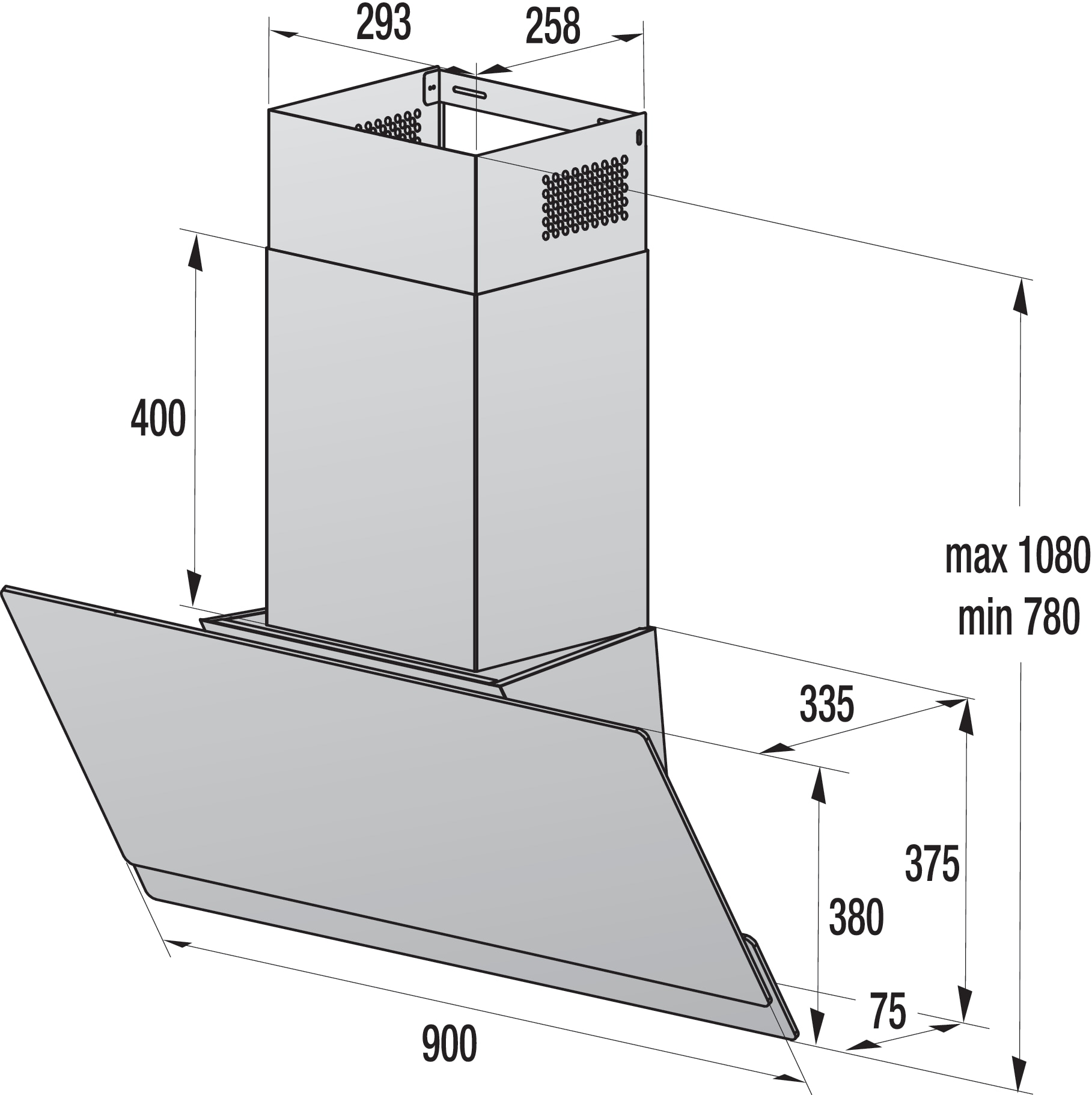 GORENJE Kopffreihaube »W9TB«, max. Luftleistung 770m³/h