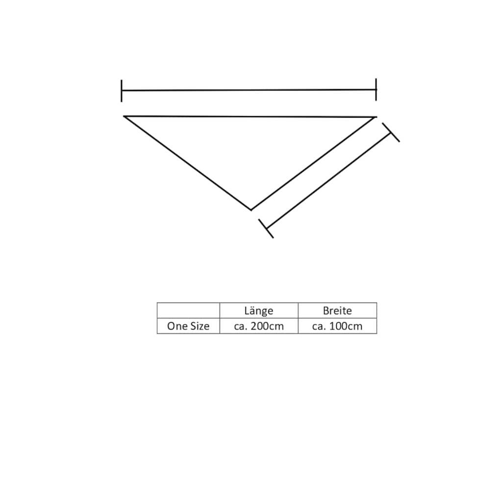 Zwillingsherz Dreieckstuch, Schlichtes Basic Tuch