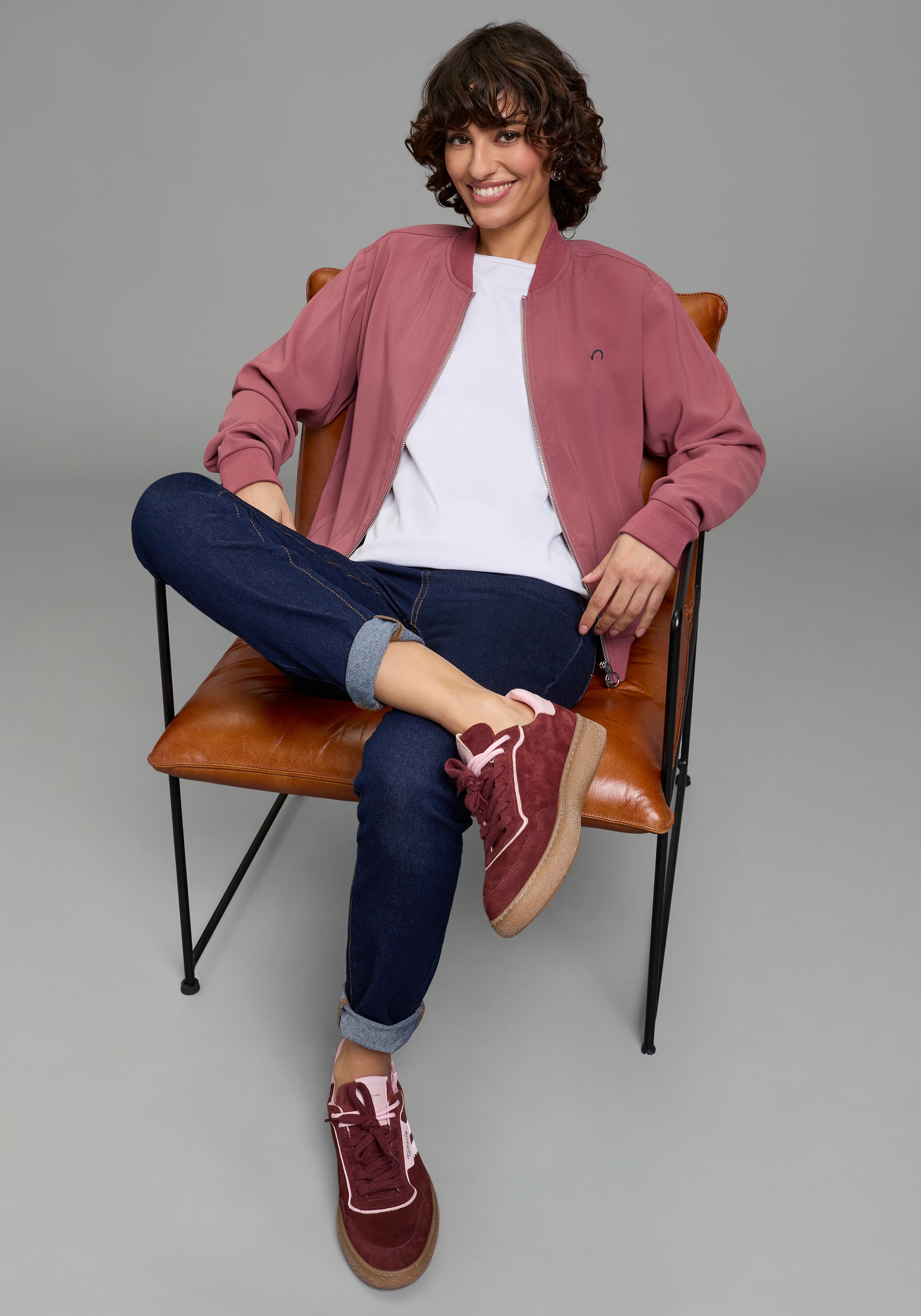 Laura Scott 3/4-Arm-Shirt Basic-Stil, 3/4-Ärmellänge, U-Boot-Ausschnitt, ohne Tasche