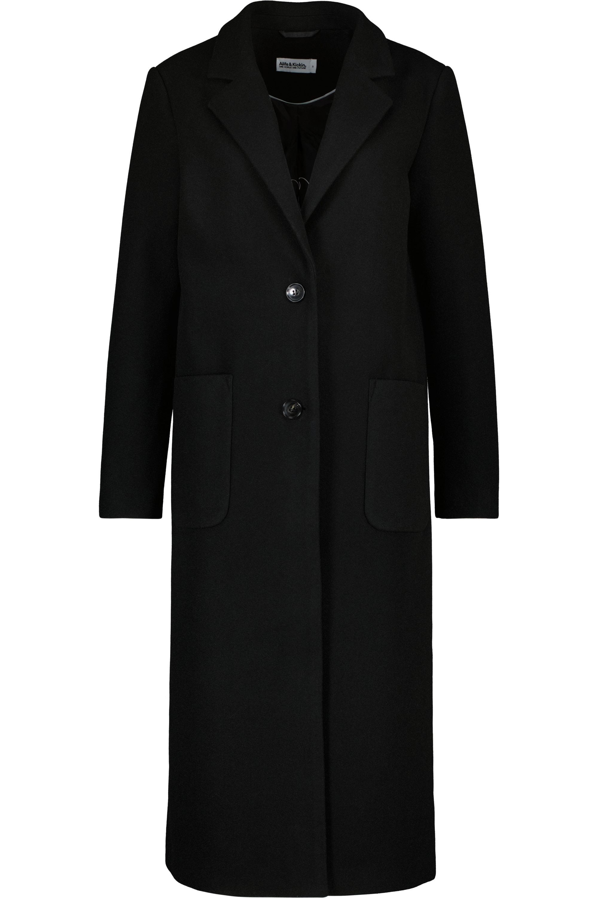 Alife & Kickin Winterjacke "Damen DierdreAK A Winterjacke, Jacke" ohne Kapuze Klassischer Wintermantel in schmaler, gerader Passform und Wolloptik