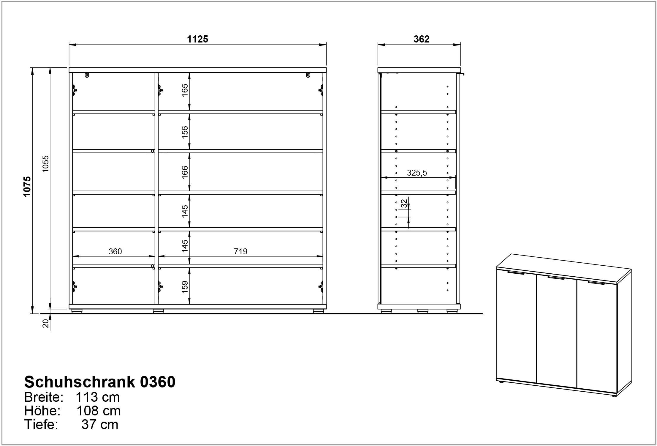 GERMANIA Garderoben-Set »Stanton«, (2 St.), Garderoben-Set bestehend aus 1 Schuhschrank und 1 Spiegel