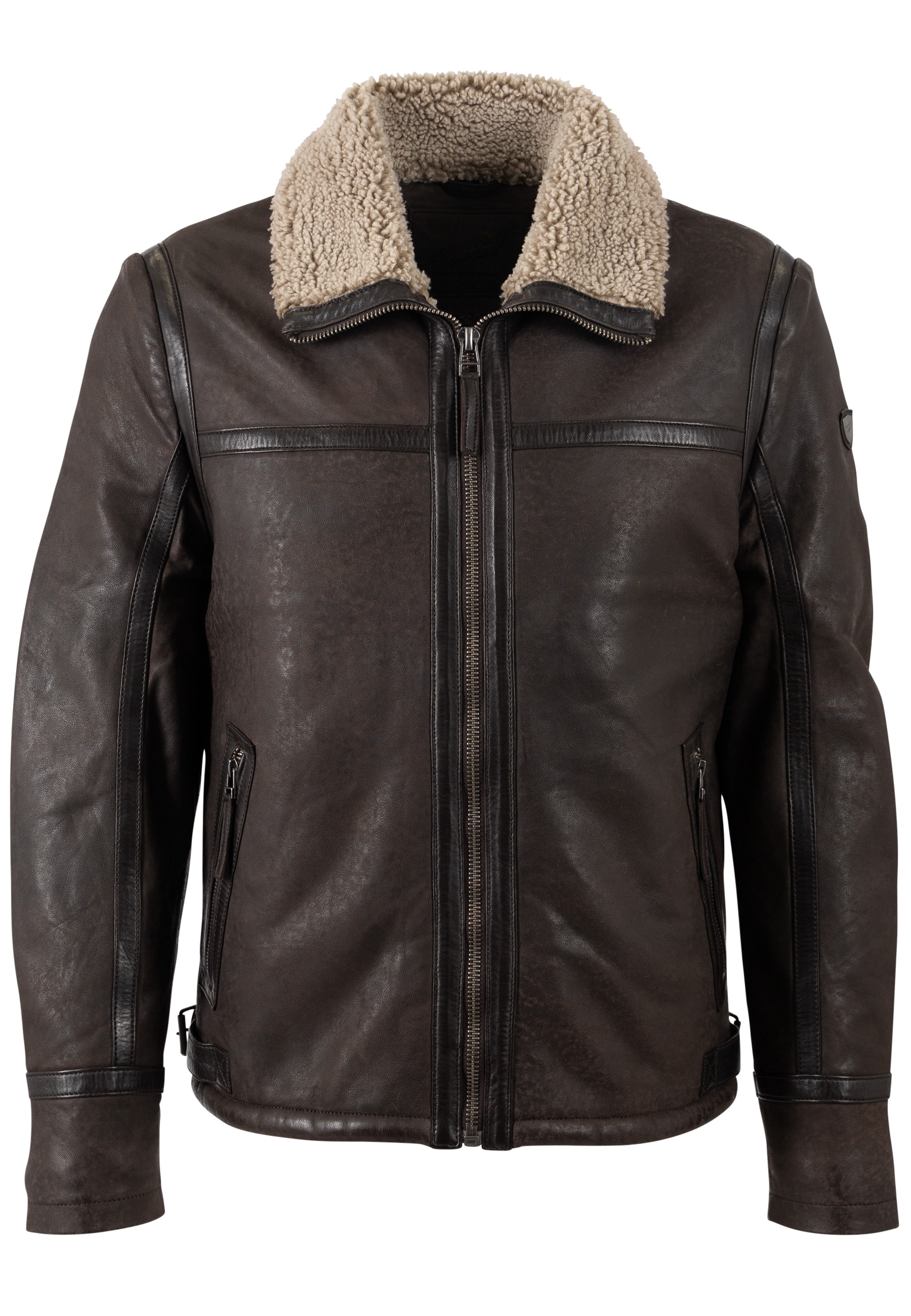 Mauritius Lederjacke »MMAlasko«, mit Umlegekragen