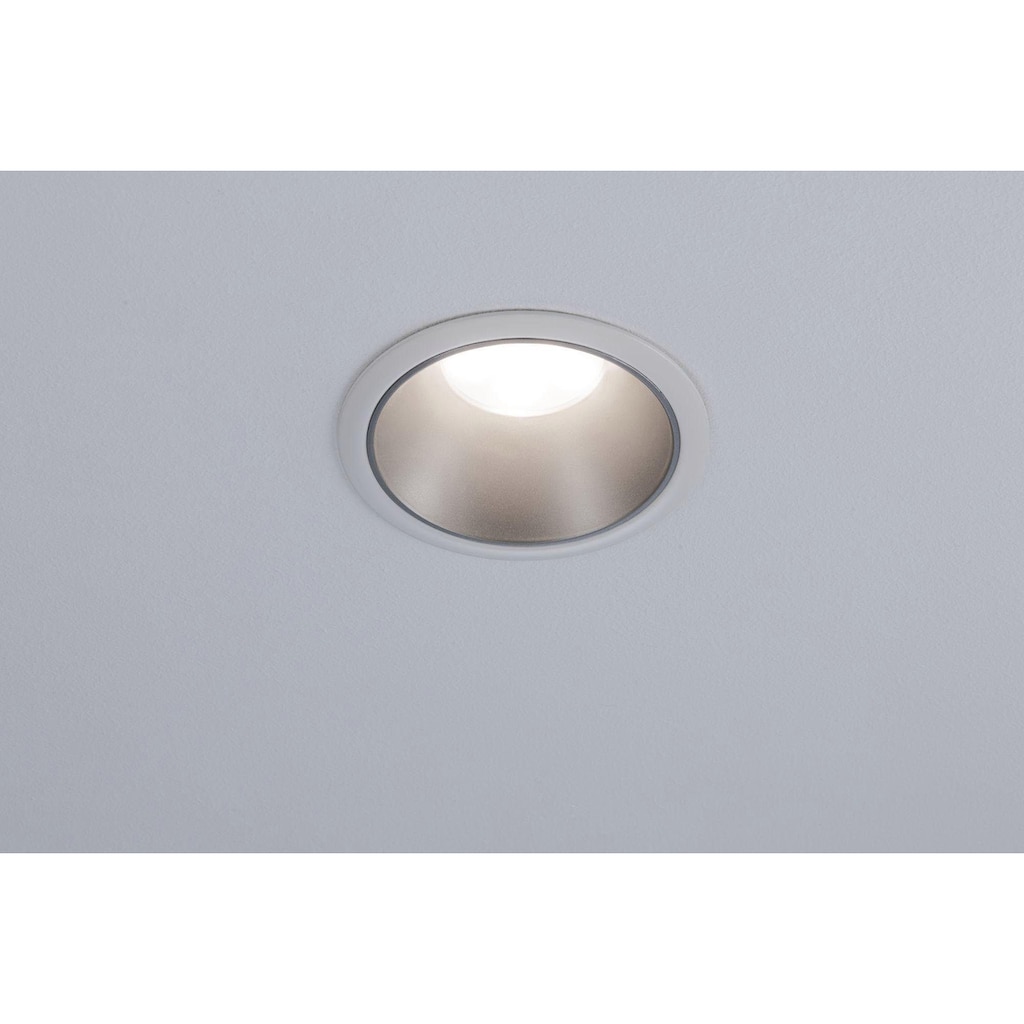 Paulmann LED Einbauleuchte »3er Set Cole 3x6,5W Weiß/Silber matt 3-Stufen-dimmbar 2700K Warmweiß«, Warmweiß, Deckenspots, 3er Set