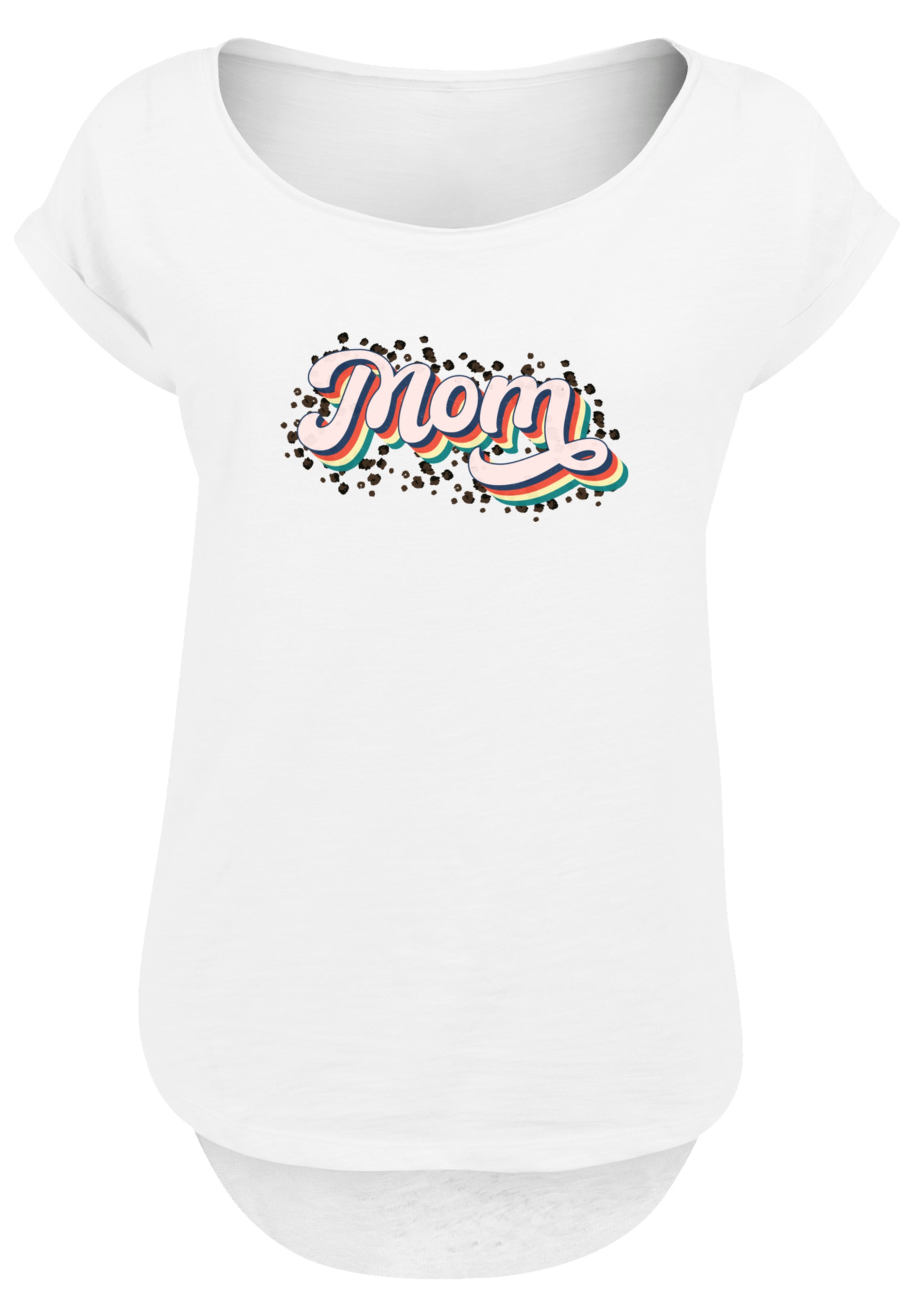F4NT4STIC T-Shirt »Mothers Day Tribute with Playful Mom Lettering in Rainbow Design«, Premium Qualität