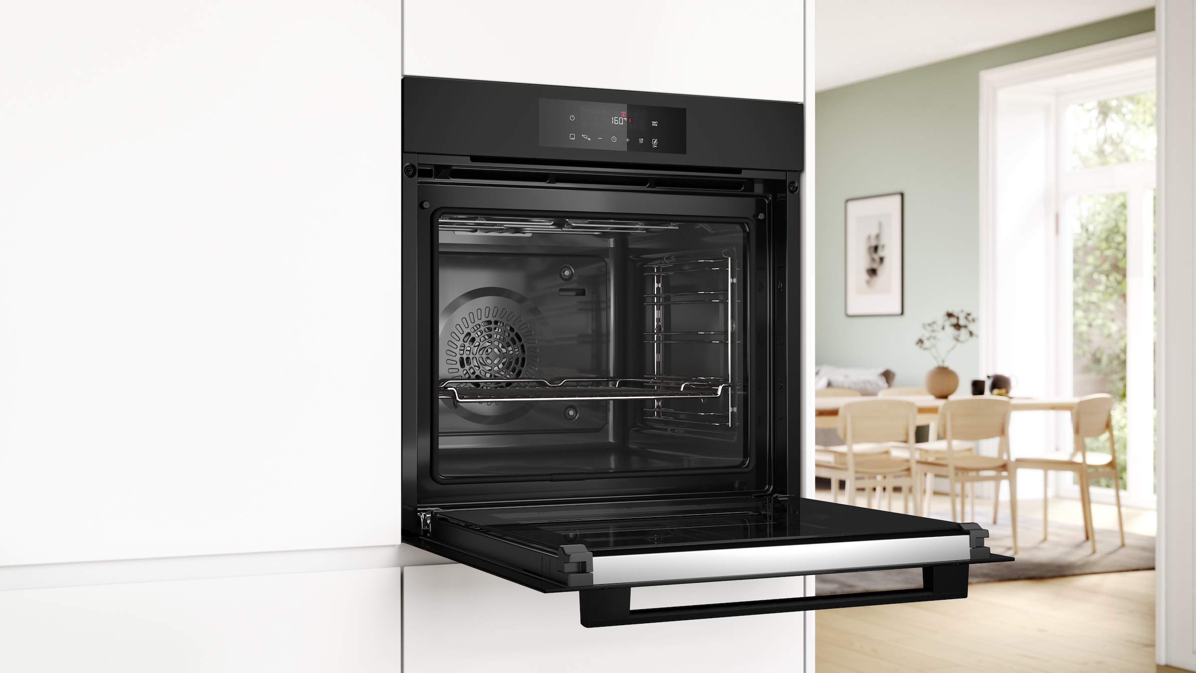 BOSCH Pyrolyse Backofen Serie 4 »HBA572BM3« mit Teleskopauszug nachrüstbar Mattes Design und Air Fry Funktion für perfekt frittierte Lebensmittel