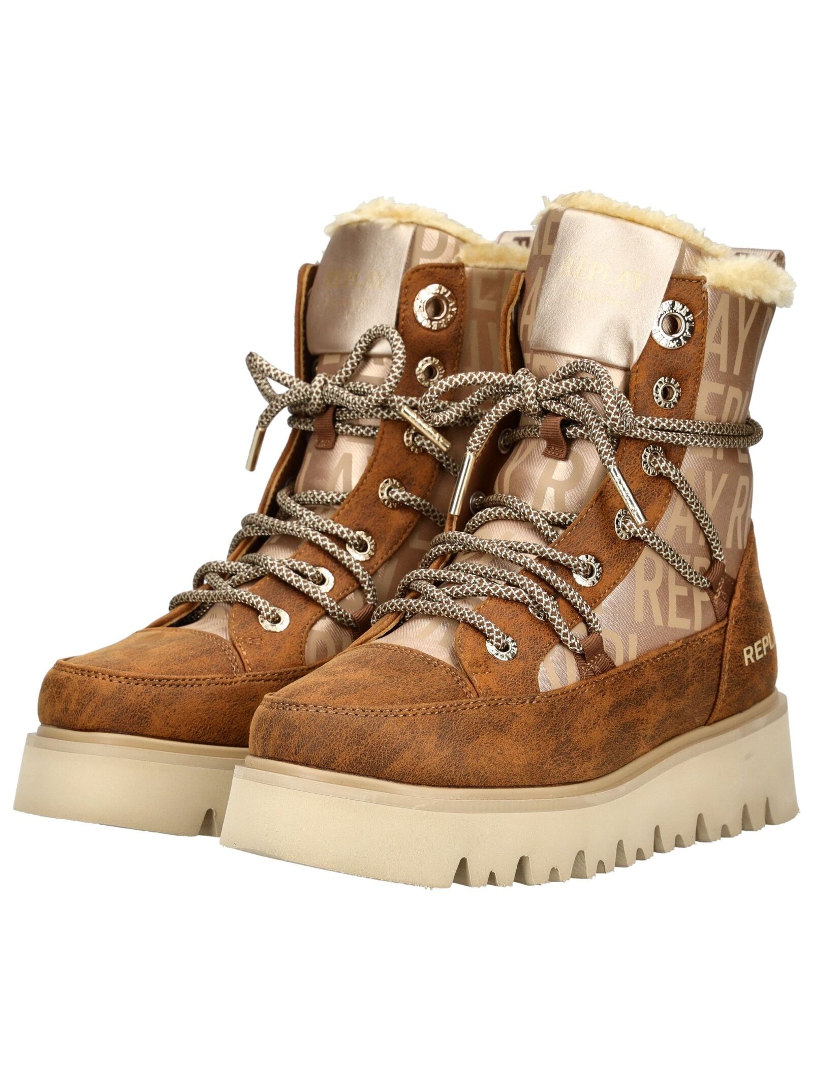 Replay Schnürstiefelette »Replay Stiefelette Lederimitat«