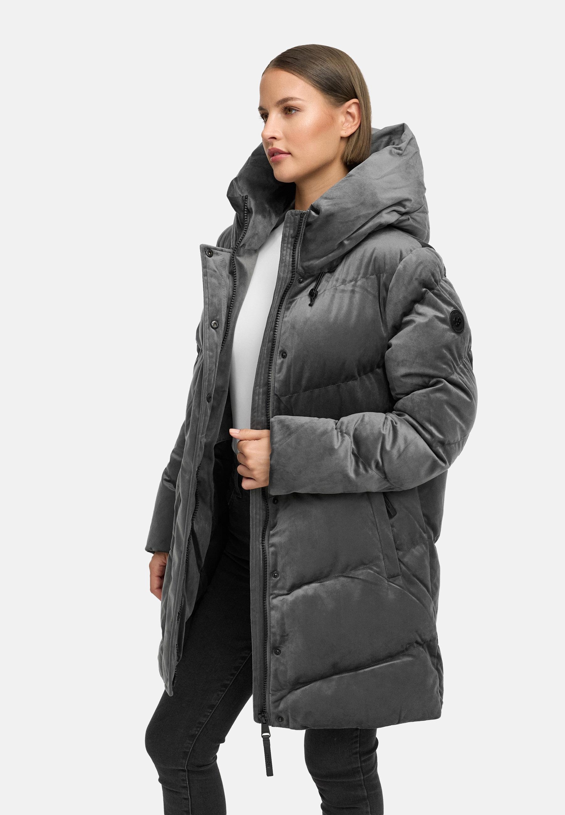 Ragwear Kurzmantel »Avelin Velvet YOUMODO« Gesteppter Wintermantel aus kuscheligem Samt-Material