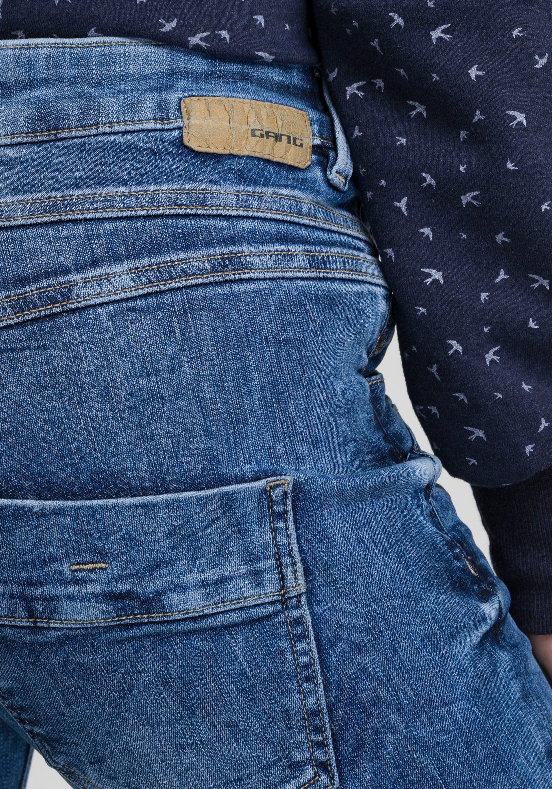 »94CARLI«, BAUR bestellen mit | Slim-fit-Jeans offener online GANG Knopfleiste