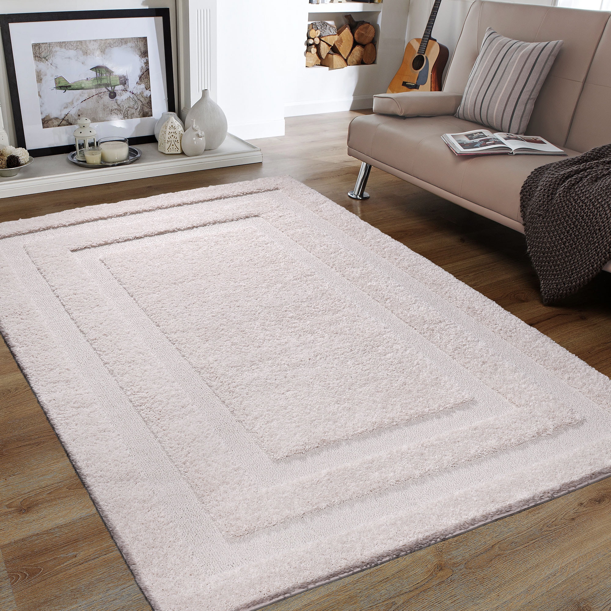 Sanat "Luxus 3500, auch in Rund erhältlich" rechteckig 30 mm Höhe robuster Langflor, weich, Wohnzimmer, Schlafzimmer