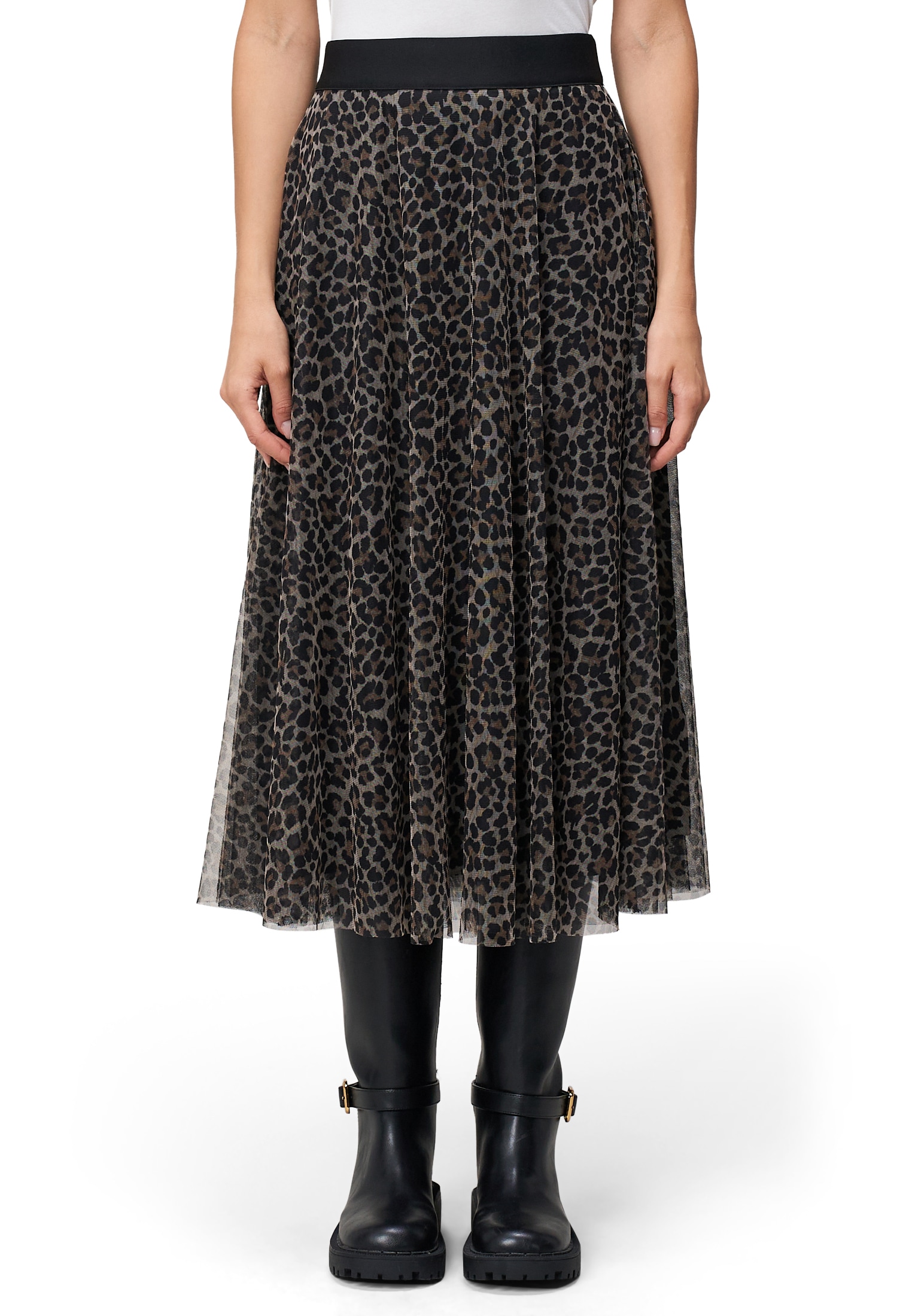 Zero Midirock "Damen elastischer Bund" Falten günstig online kaufen