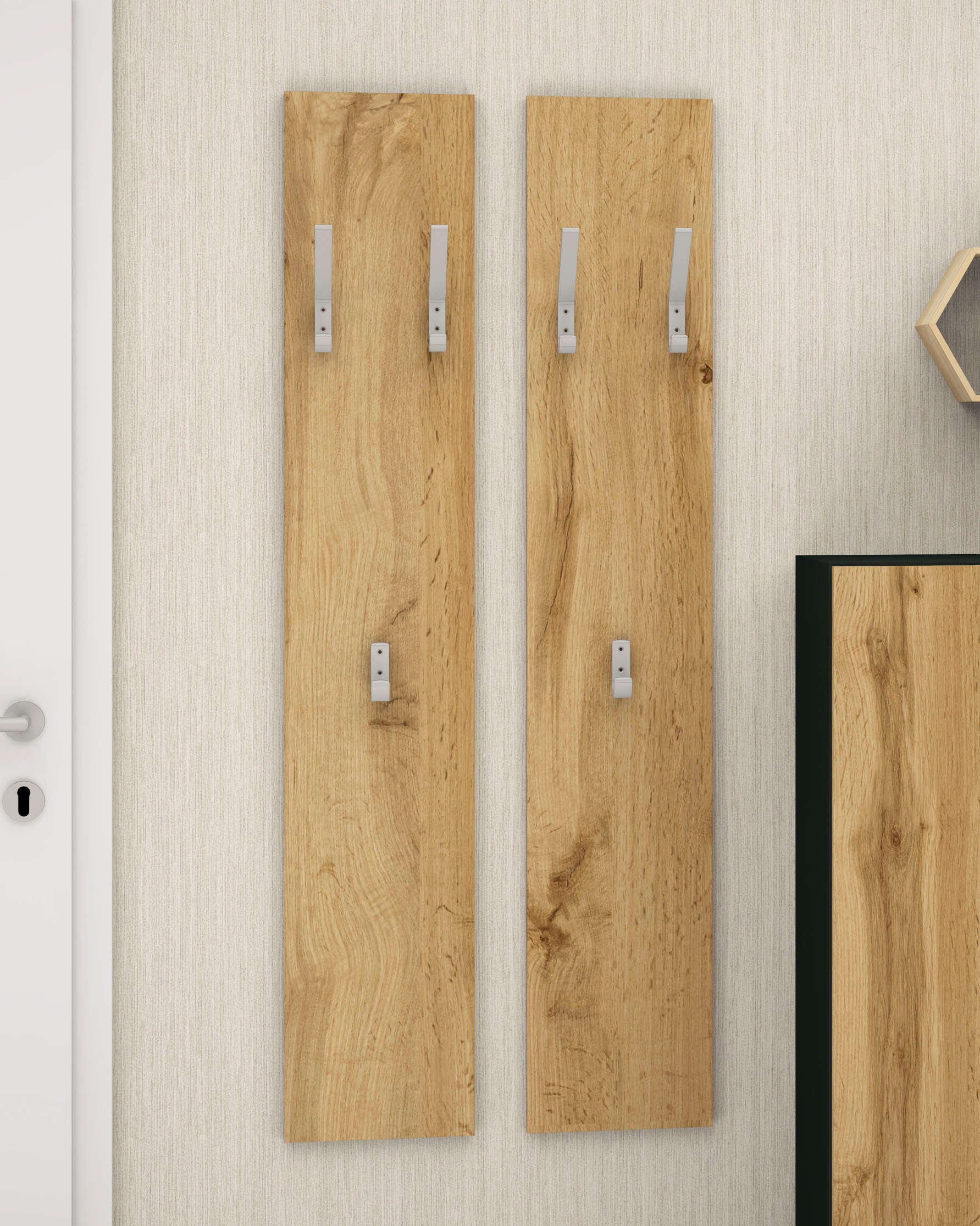 borchardt Möbel Garderobenpaneel "Vaasa" 2 Stk. tlg. 2 Stück günstig online kaufen