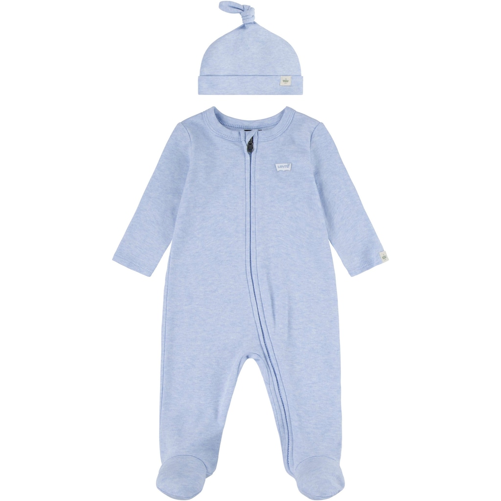 Levi's® Kids Neugeborenen-Geschenkset »LVN FOOTED COVERALL & HAT SET«, (Set, 2 tlg.)