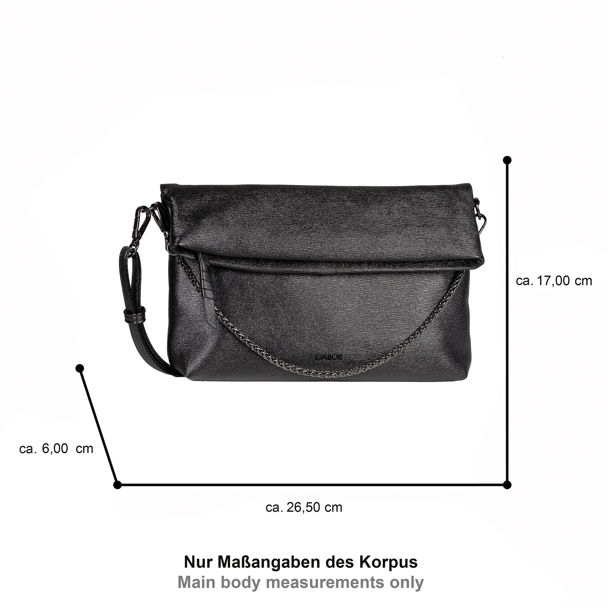 Gabor Umhängetasche »Hava« Damen Abendtasche mit Kette als Umhängeriemen