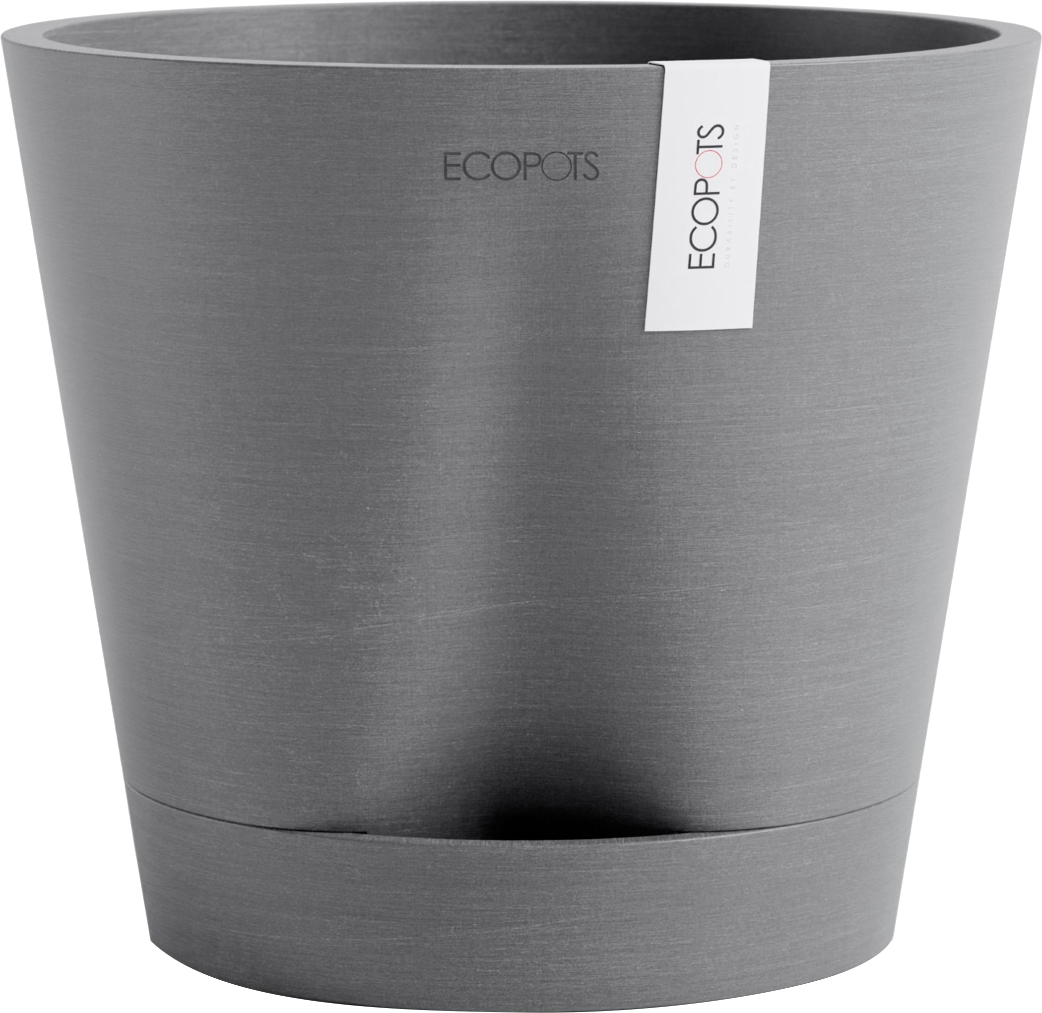 ECOPOTS Blumentopf "Venice 2 20 Grau", für den Innenbereich