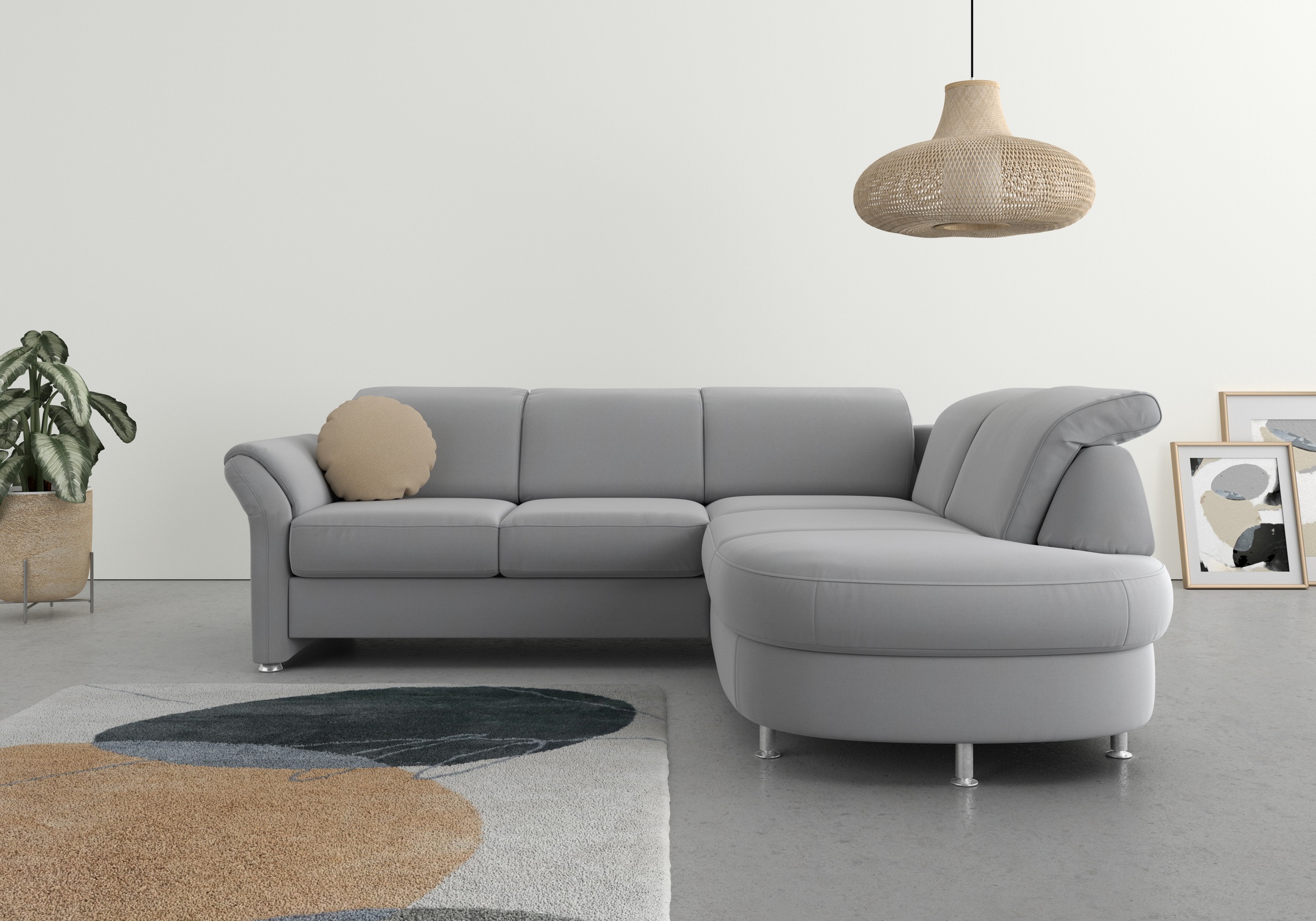 sit&more Ecksofa »Apulia L-Form«, wahlweise Bettfunktion, Bettkasten und Kopf- und Armteilverstellung