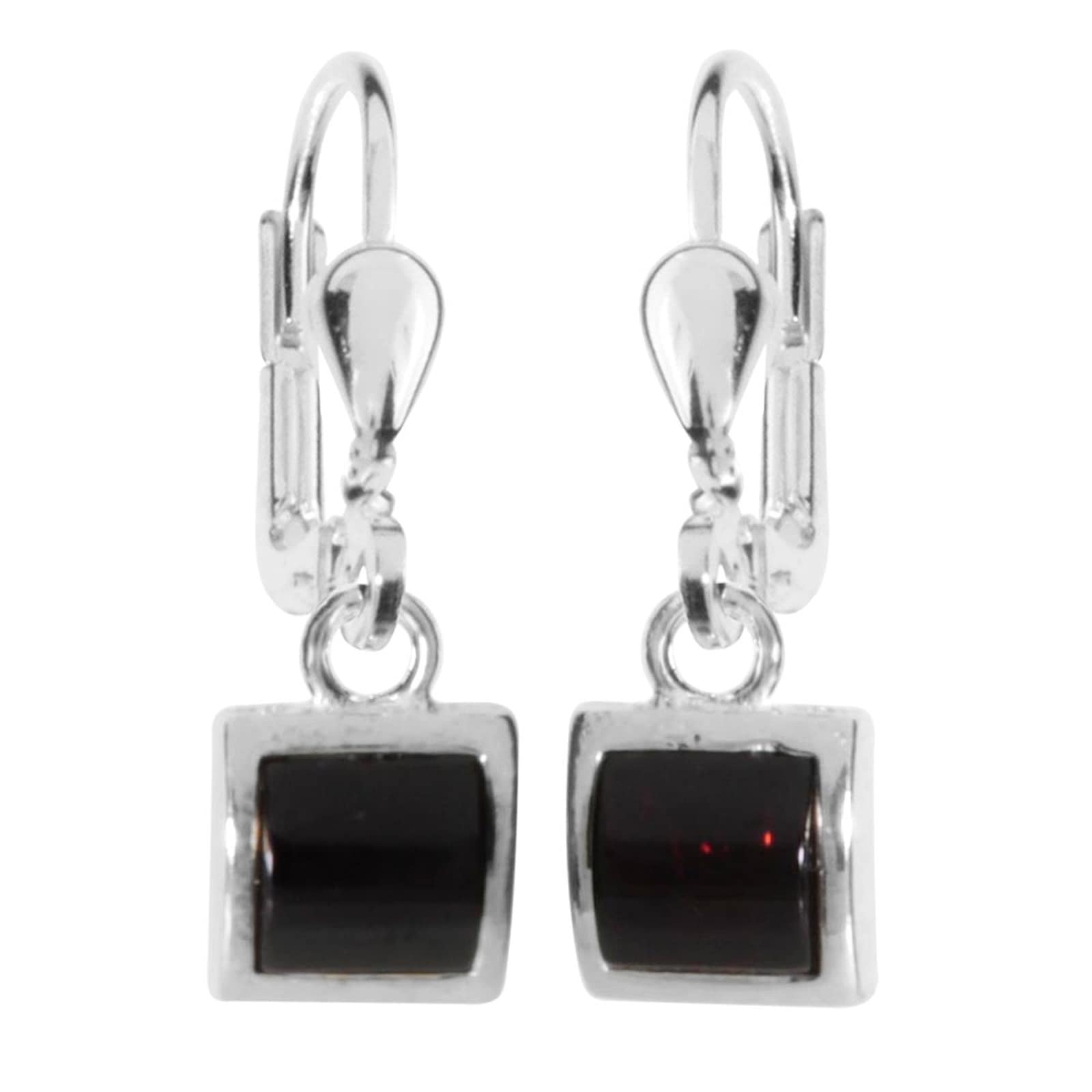 Paar Ohrhänger OSTSEE-SCHMUCK "Ostsee-Schmuck Ohrhänger Astrid 5x5 Ohrhänger Astrid 5x5", weiß, Ohrringe, Damen, 23 x 7mm, Silber 925 (Sterlingsilber)