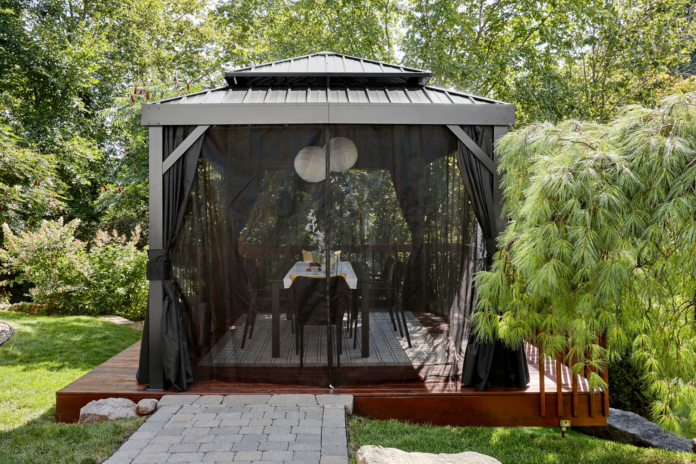 SOJAG Malta 1014 Gazebo Black 430cm 3