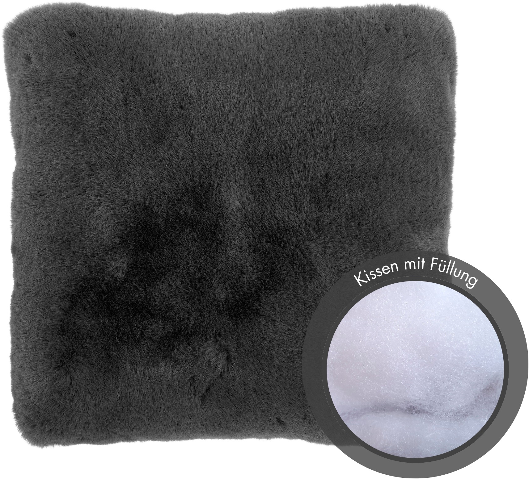 LUXOR living Fellkissen "Dekokissen Novara" Kunstfell, eckig, 40x40 cm, seh günstig online kaufen