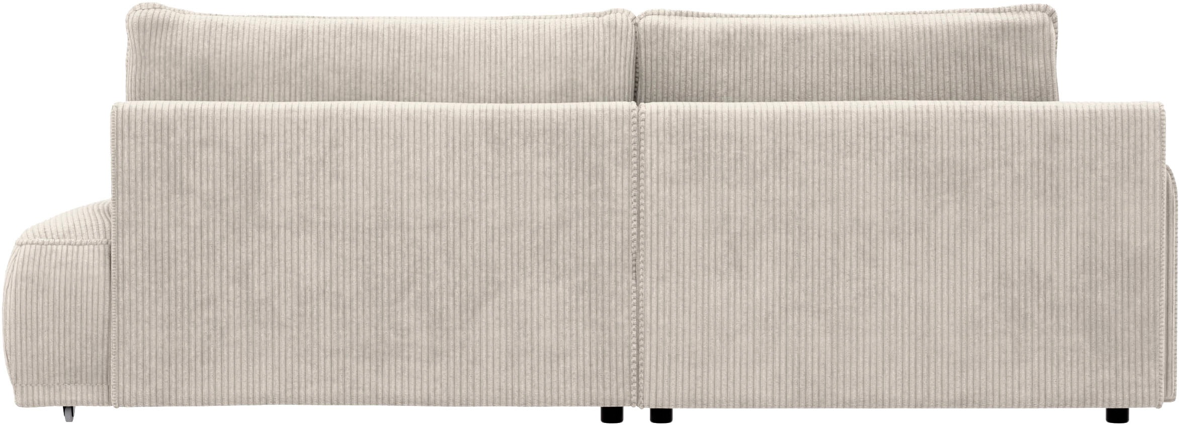 TRENDMANUFAKTUR Ecksofa »Fordon II, Schlafsofa mit Bettkasten, Couch in L-Form, Breite 250 cm«, in Cordstoff HYPER, cream, Armlehne links