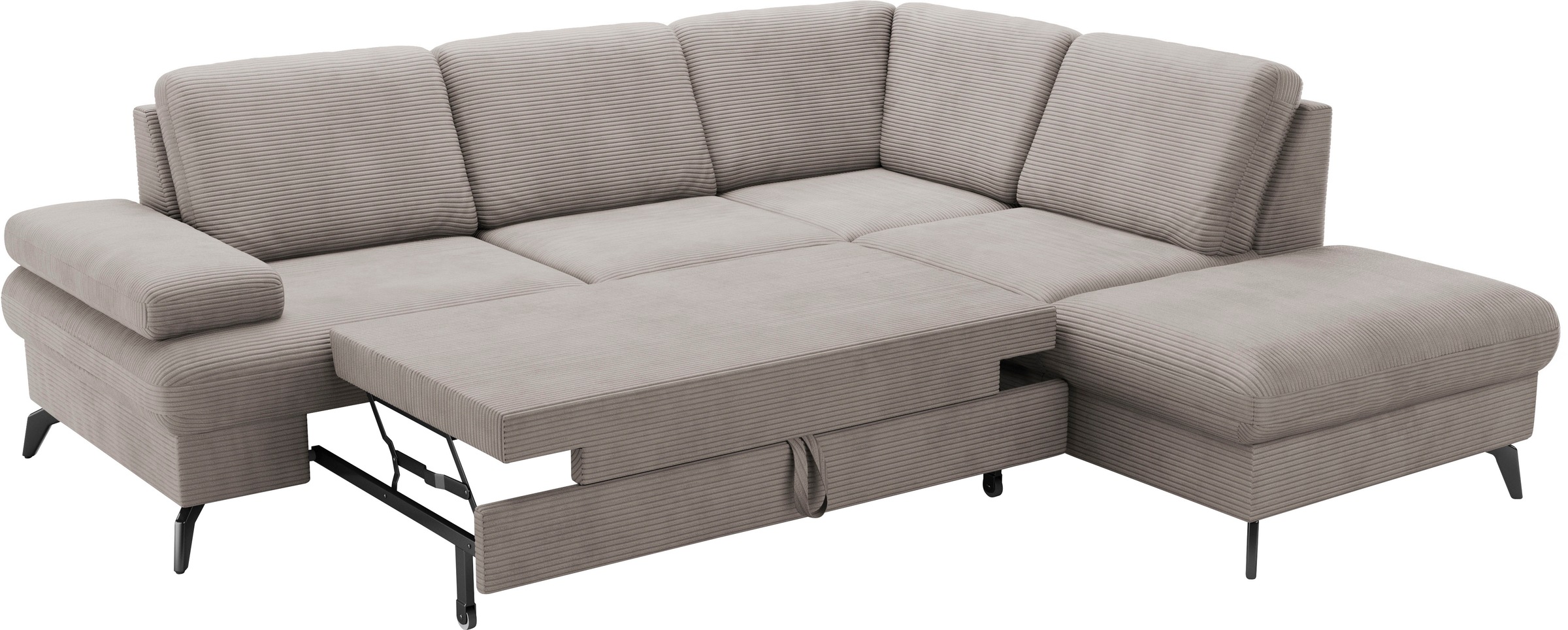 sit&more Ecksofa »Morris Jubi L-Form«, inkl. Armteilfunktion und 1 Zierkissen, wahlweise mit Bettfunktion