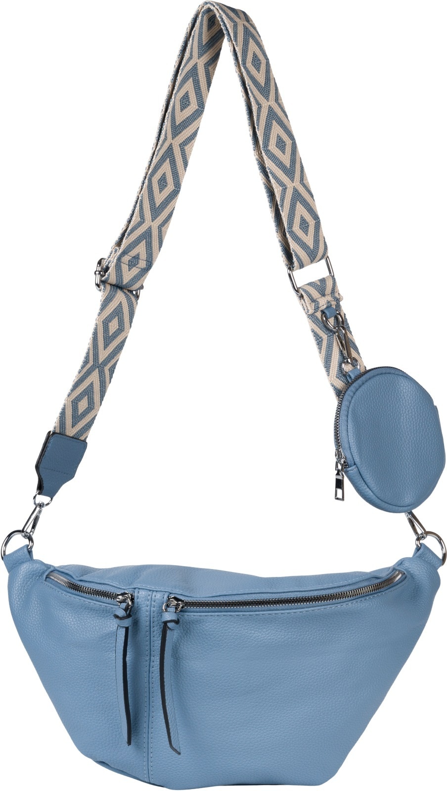 styleBREAKER Umhängetasche "Halbmond Crossbody Bag Set 3-Teilig"