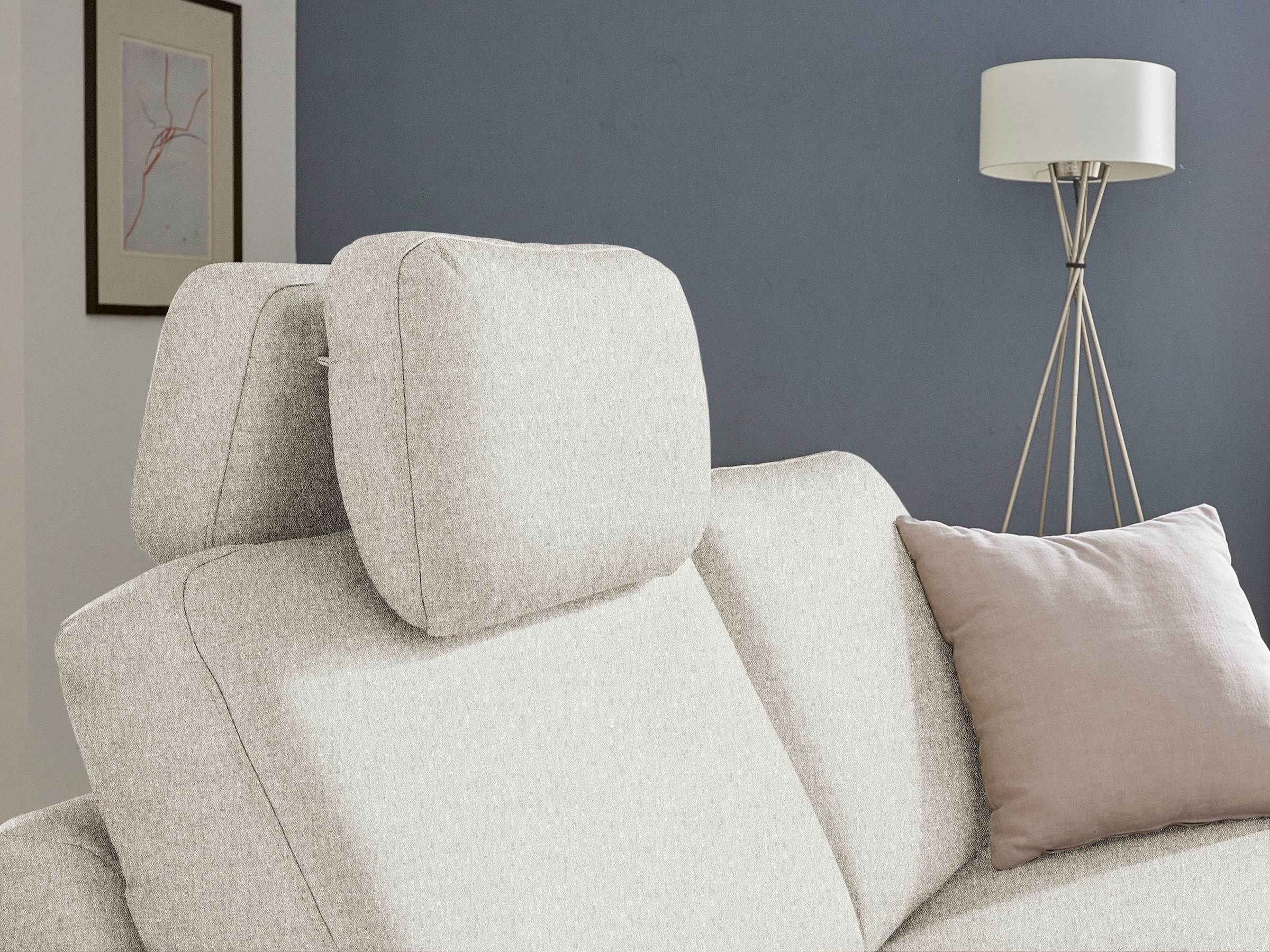 3C Candy Ecksofa »Mainau modern und elegant, mit gutem Sitzkomfort, L-Form« wahlweise mit elektrischer Relaxfunktion, Federkern