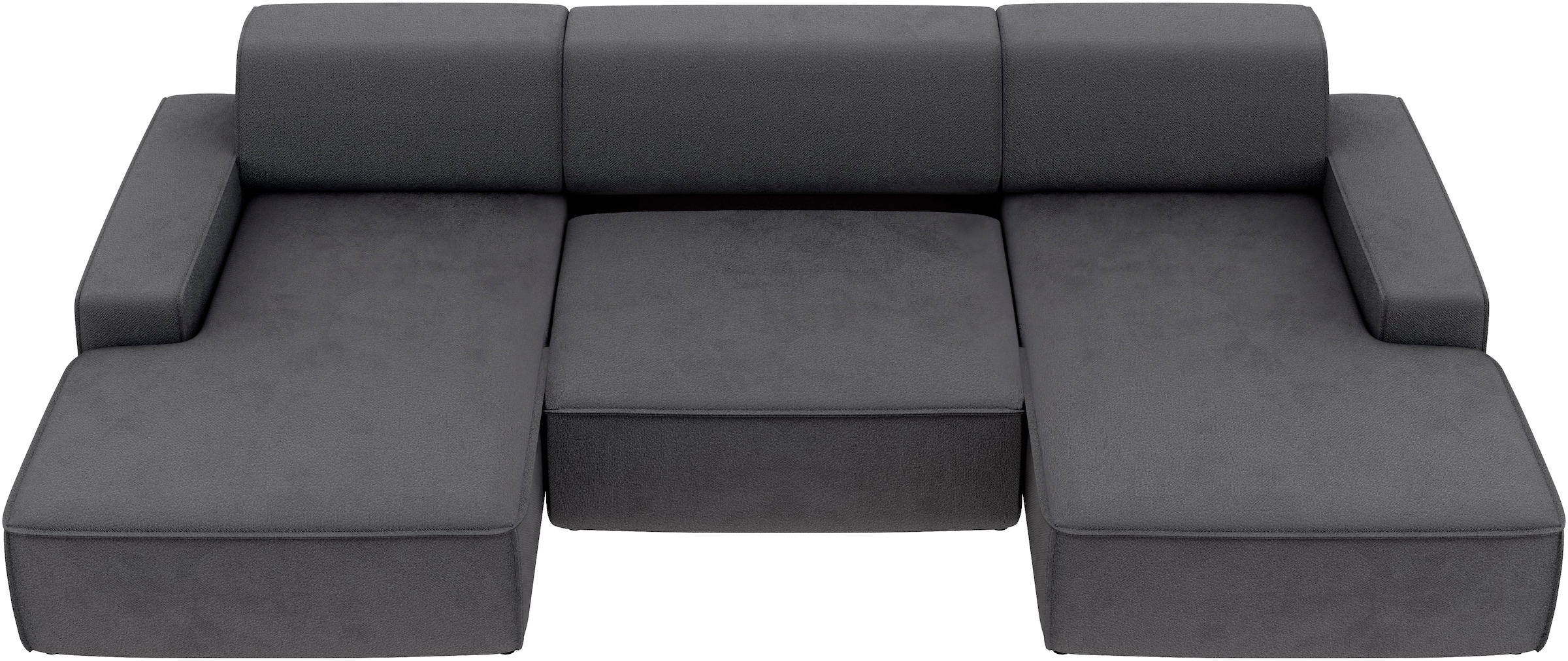 TRENDMANUFAKTUR Wohnlandschaft »Graz, wahlweise mit Sitzvorschub und Bettkasten, U-Form, Breite 329 cm«, in Cord-, haustierfreundlichem LEO Struktur- oder LUMOS-3D-Bezug