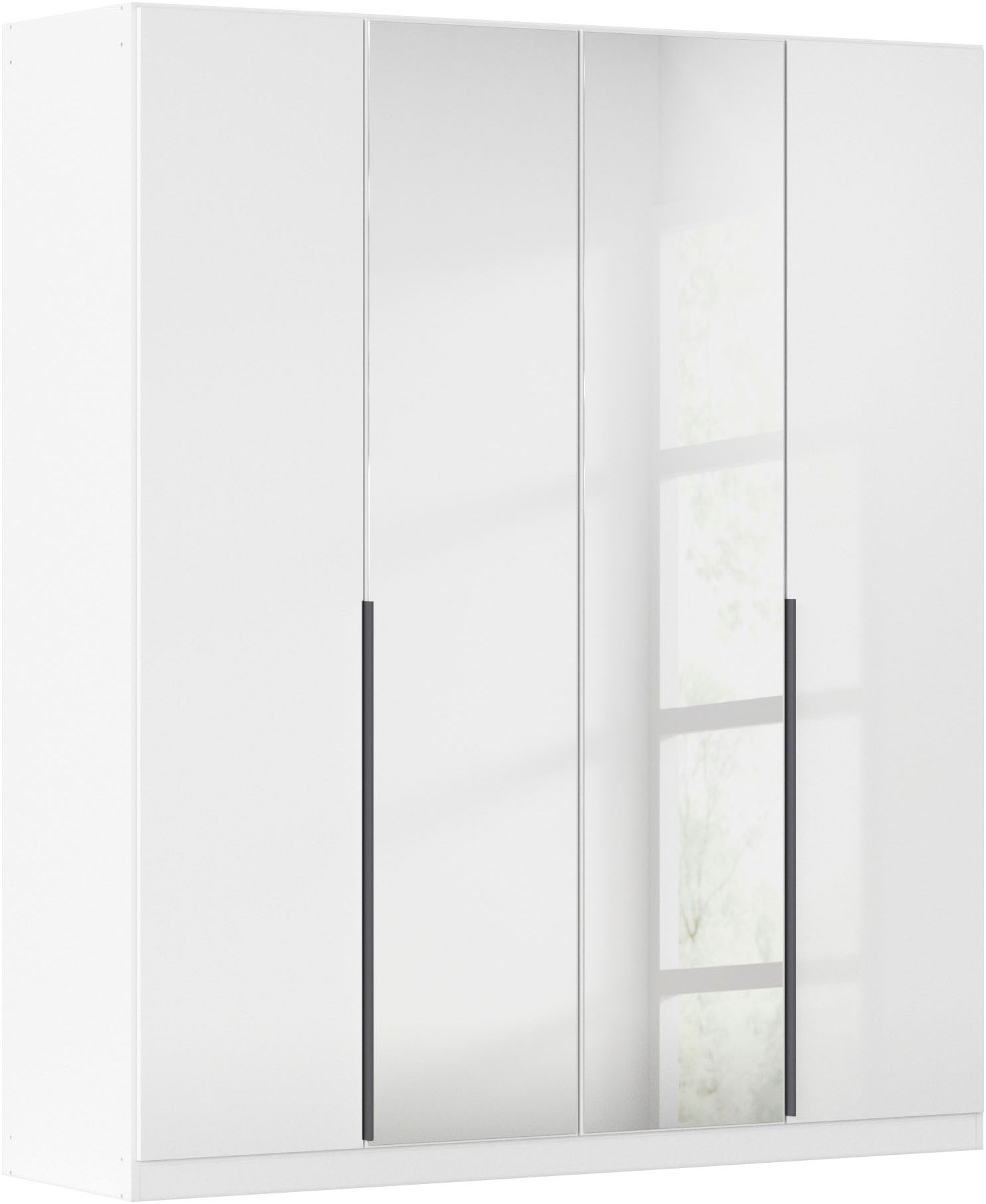OTTO home Drehtürenschrank "Kleiderschrank Schrank Garderobe AGORDO mit Dekor- oder Hochglanzfront" in zwei Griff-Farben, Breiten 91-405 cm, durchdachte Innenausstattung, in 8 Breiten und 2 Höhen MADE IN GERMANY